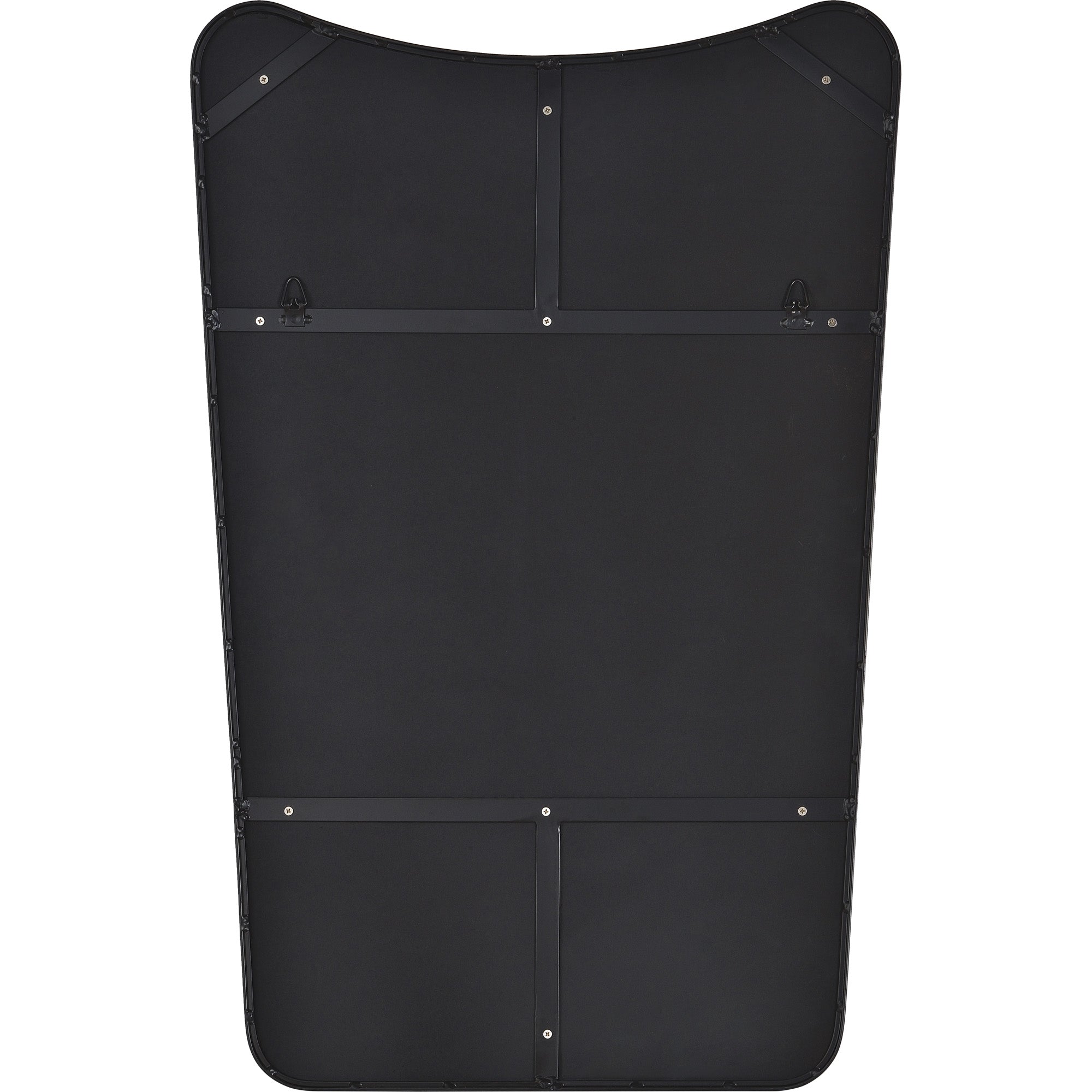 Nashua 36" Tall Rectangle Wall Mirror, Black-Mirror-DECOROLALA