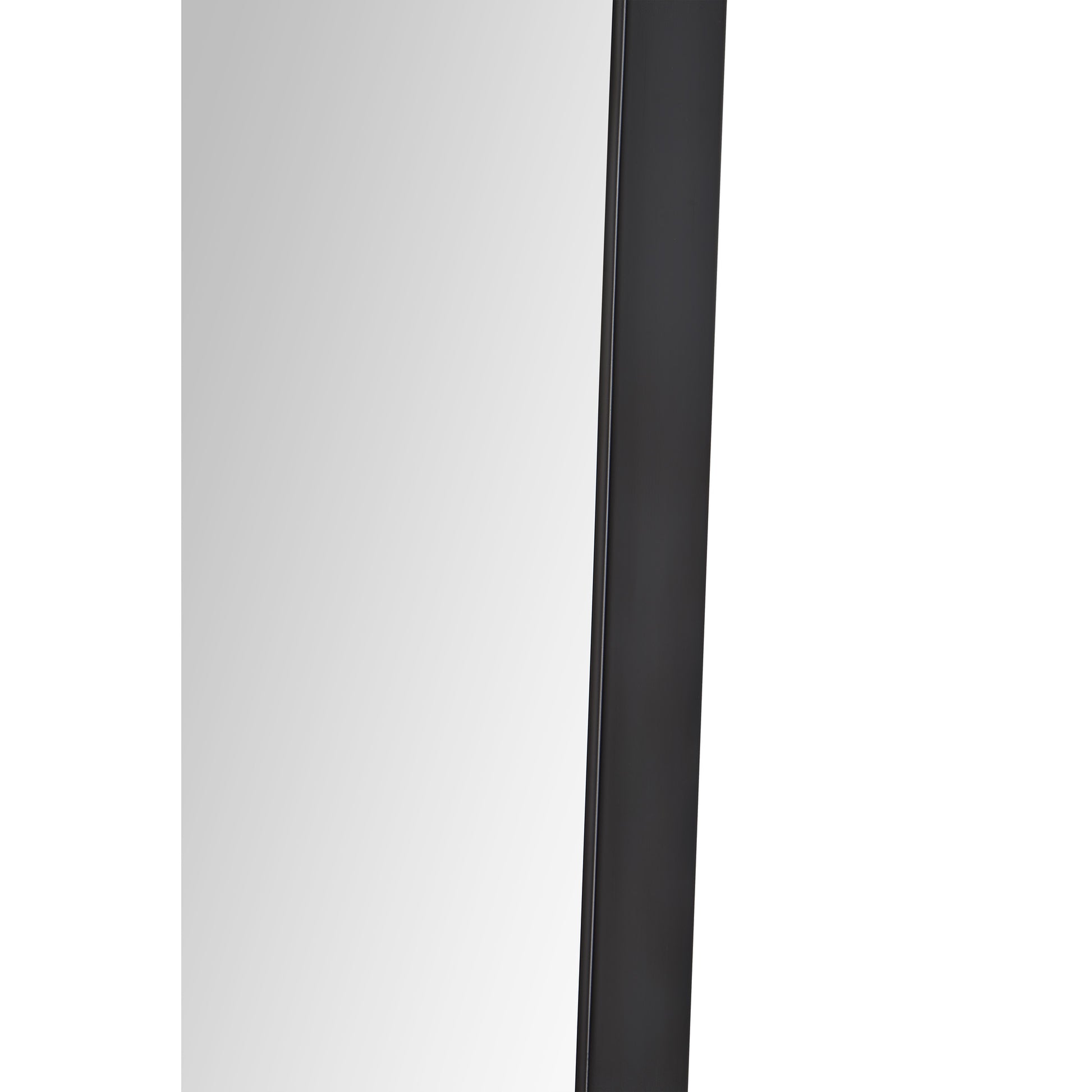 Nashua 36" Tall Rectangle Wall Mirror, Black-Mirror-DECOROLALA