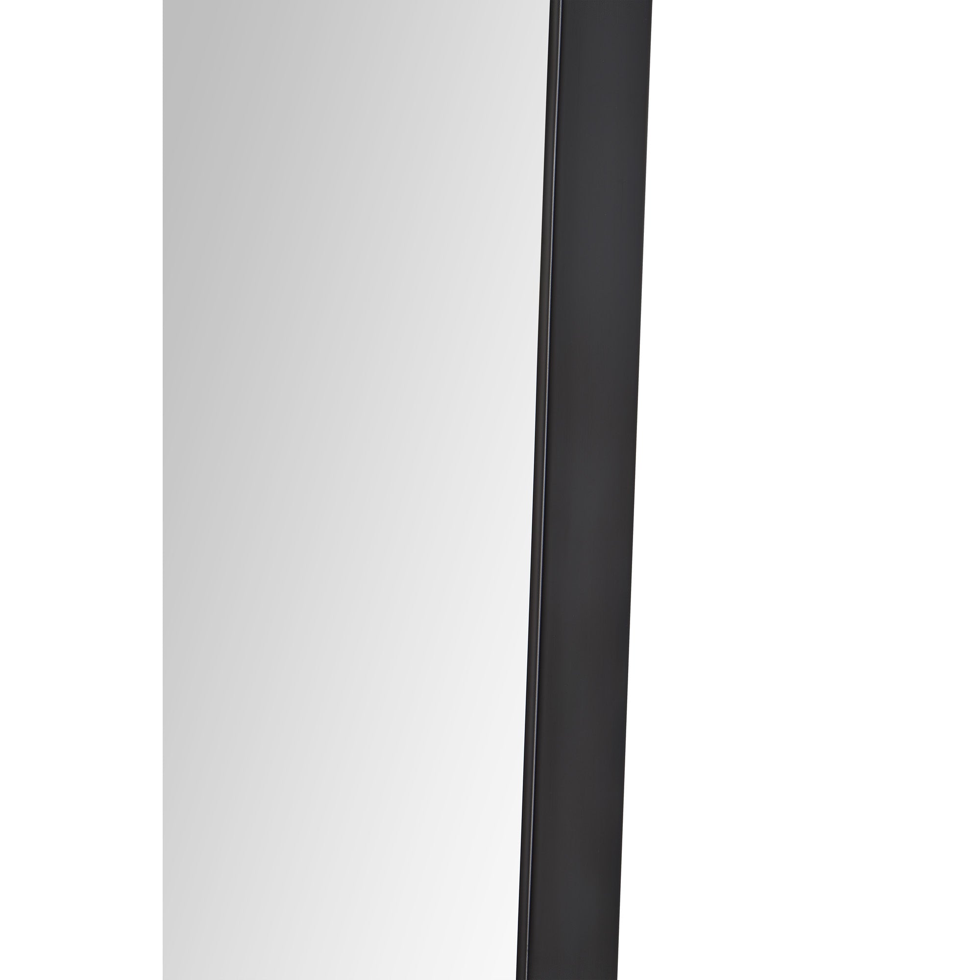 Nashua 36" Tall Rectangle Wall Mirror, Black-Mirror-DECOROLALA