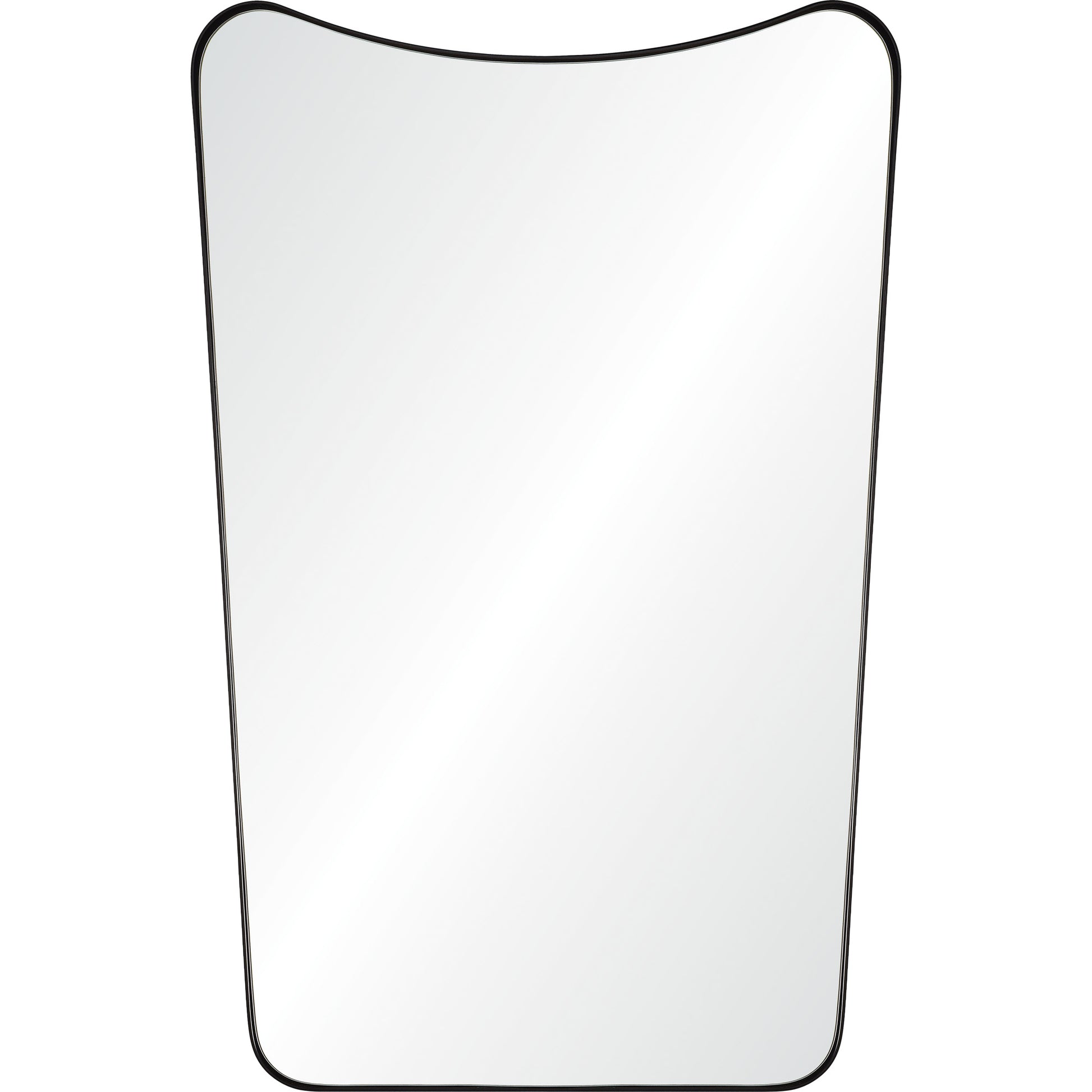 Nashua 36" Tall Rectangle Wall Mirror, Black-Mirror-DECOROLALA