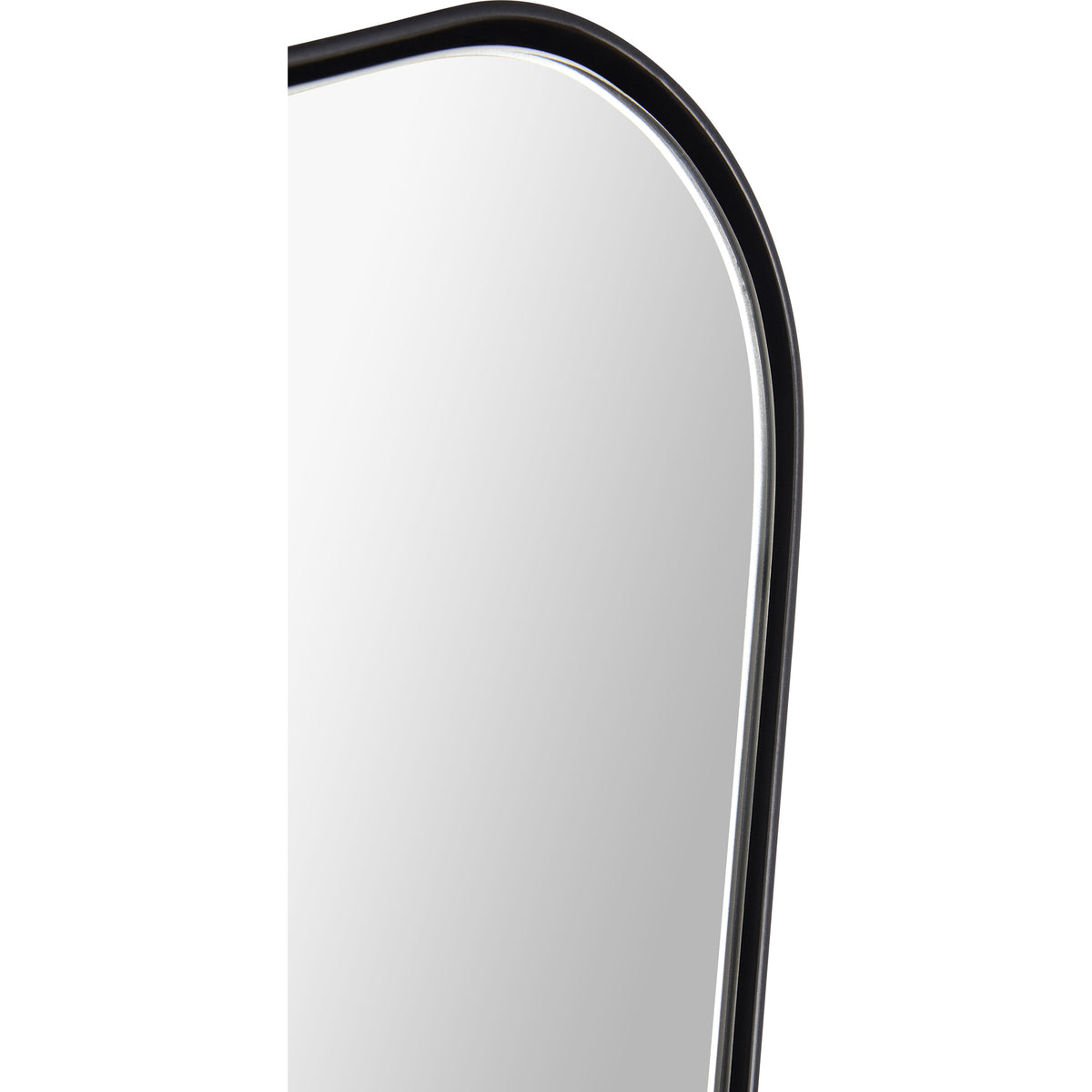 Nashua 36" Tall Rectangle Wall Mirror, Black-Mirrors-DECOROLALA