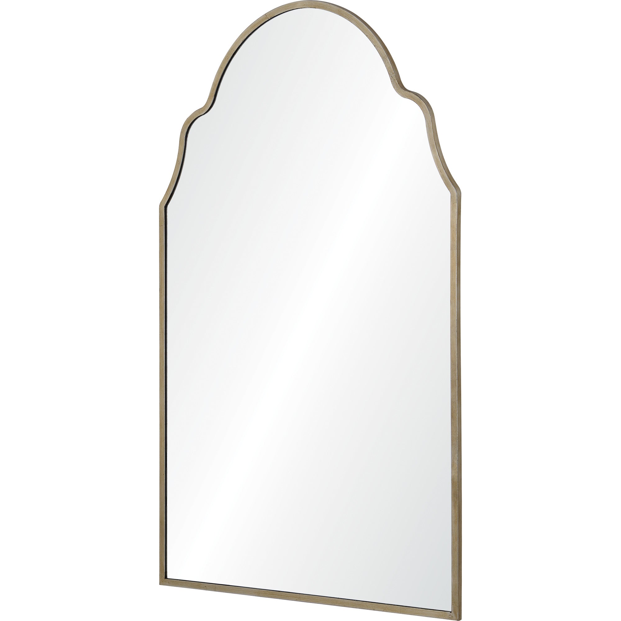 Natasha 42" Tall Irregular Wall Mirror, Grey-Mirror-DECOROLALA