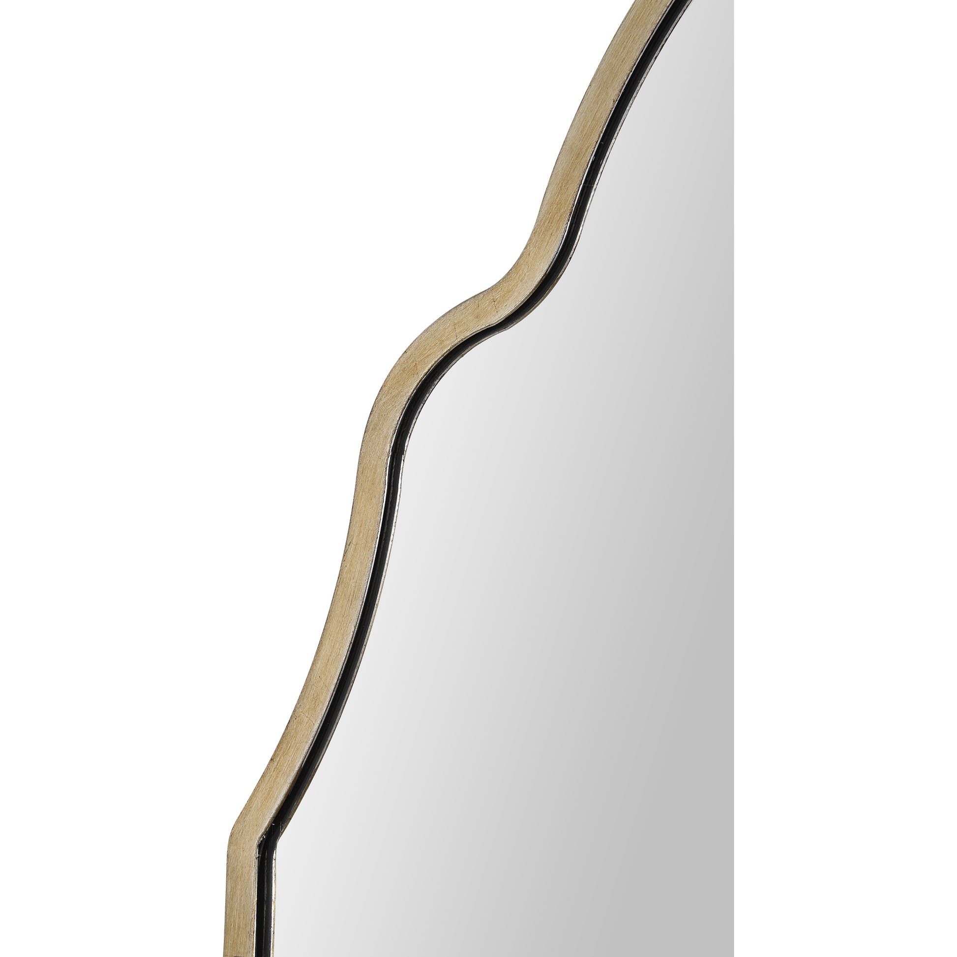 Natasha 42" Tall Irregular Wall Mirror, Grey-Mirror-DECOROLALA