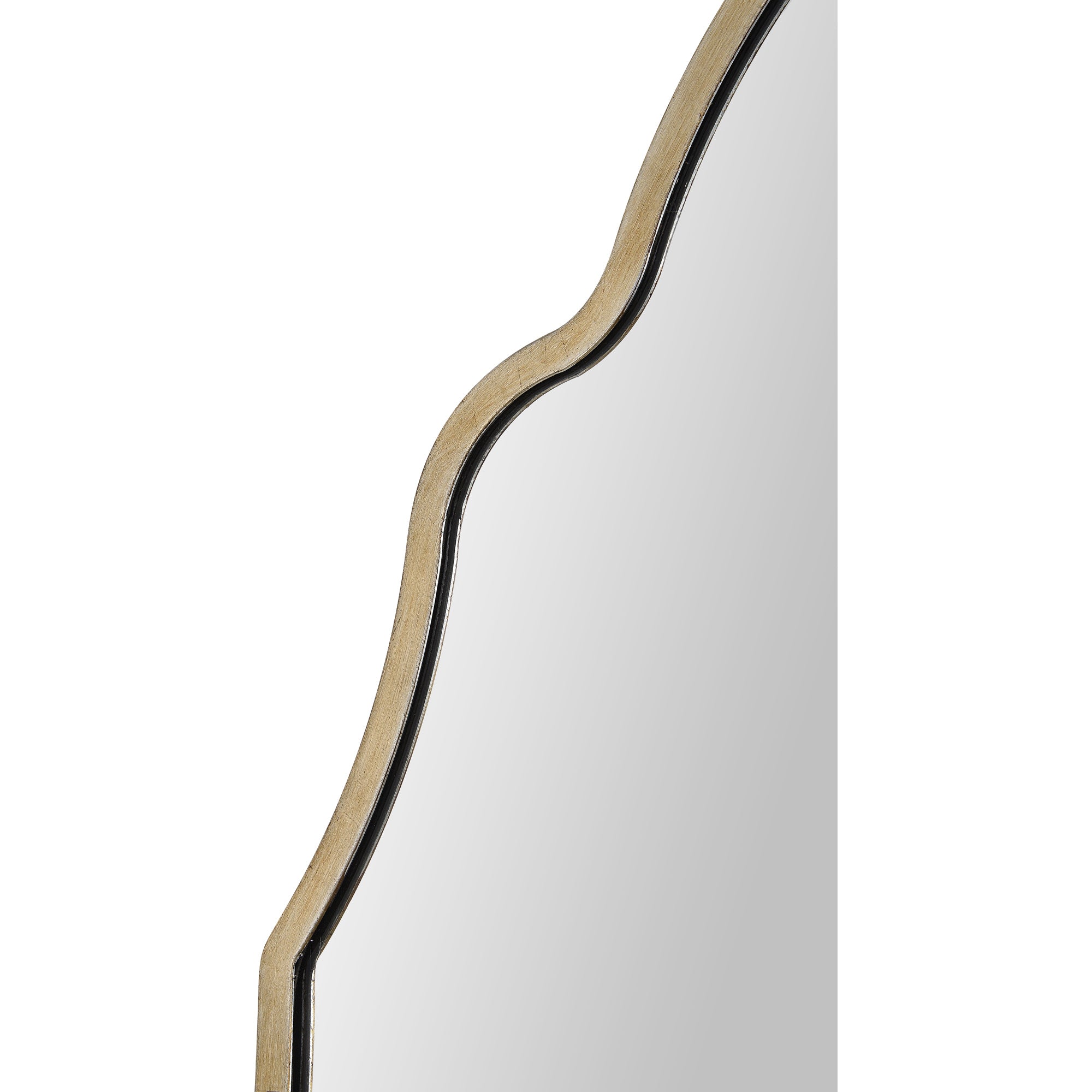 Natasha 42" Tall Irregular Wall Mirror, Grey-Mirror-DECOROLALA