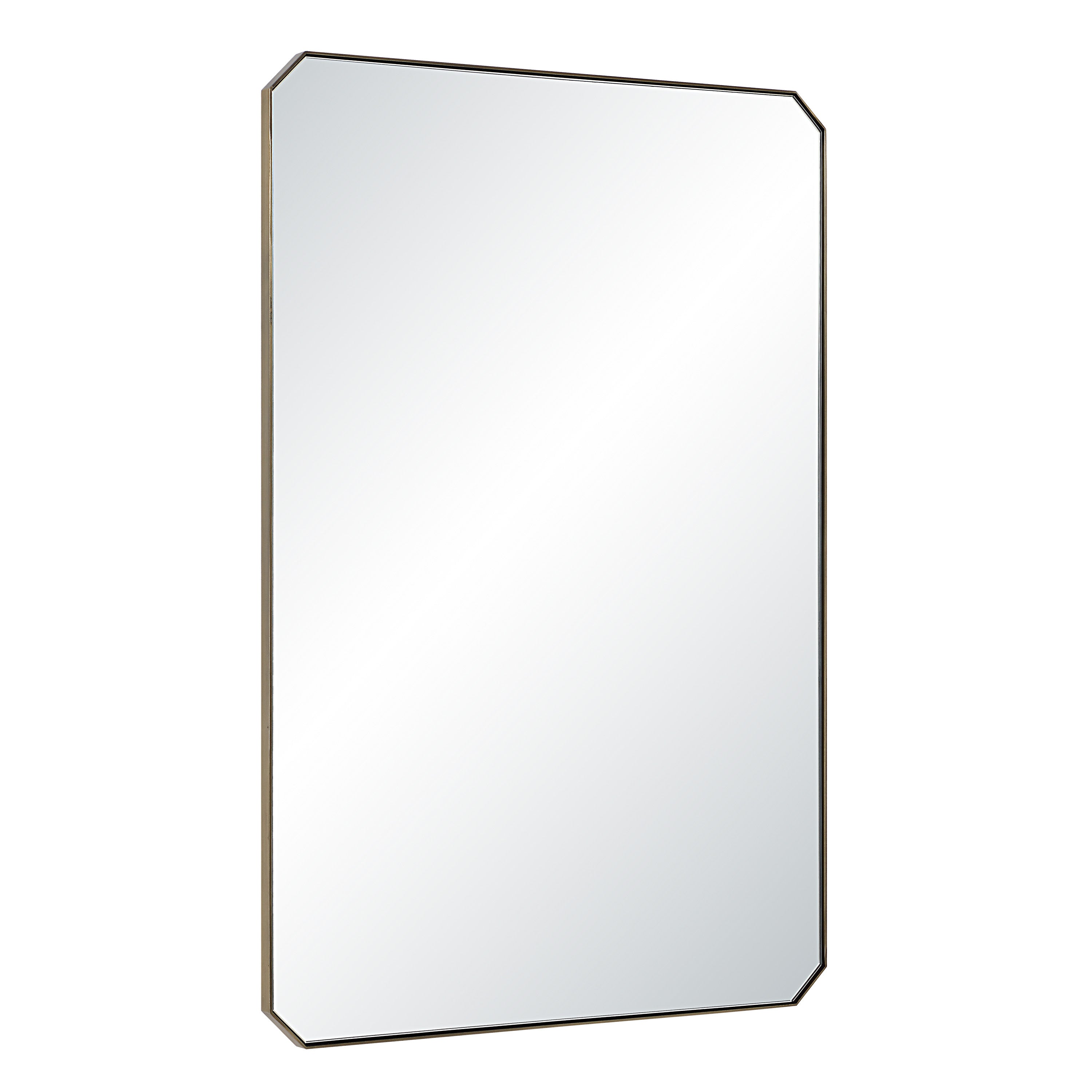 Nate 36" H x 24" W Wall Mirror, Yellow-Mirror-DECOROLALA