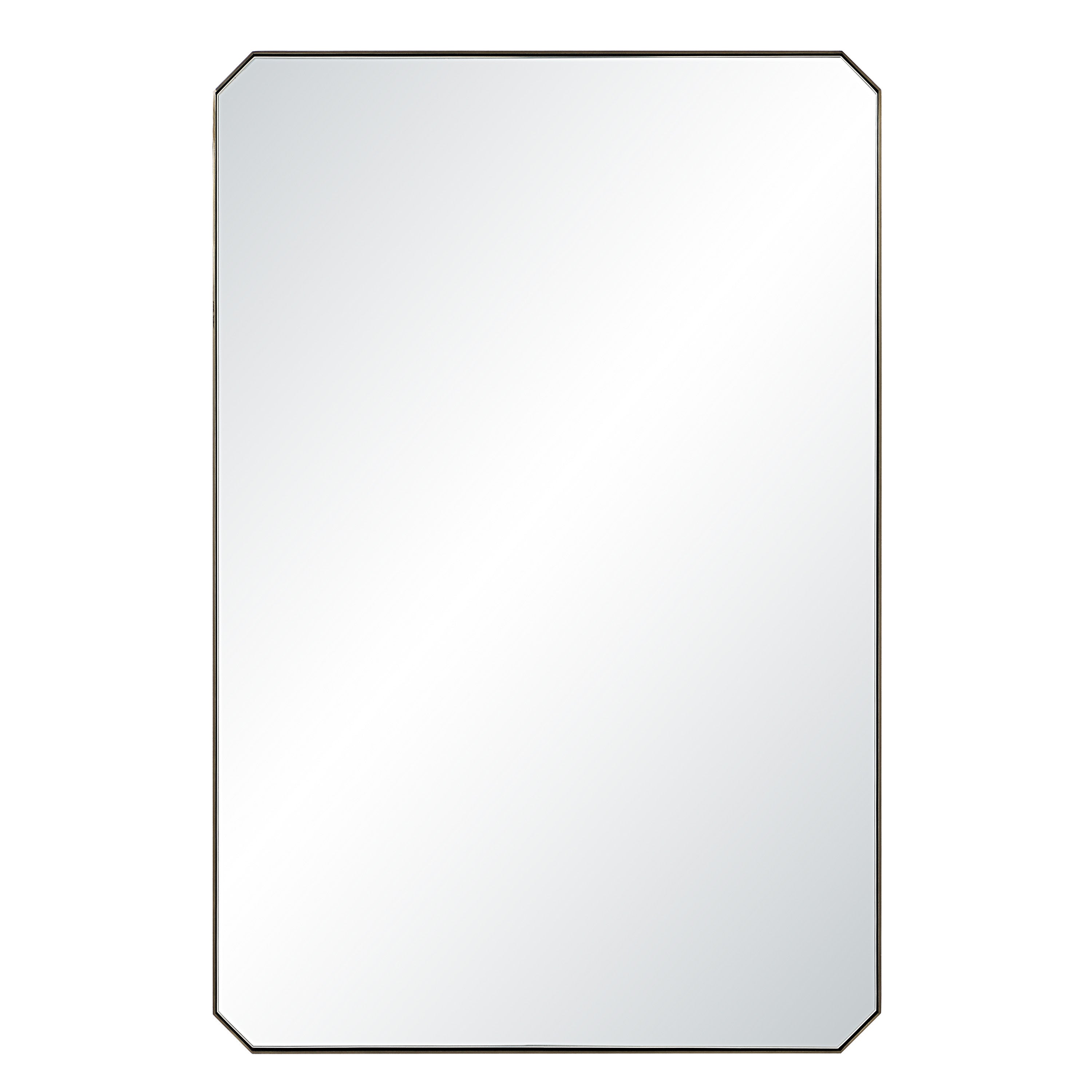 Nate 36" H x 24" W Wall Mirror, Yellow-Mirror-DECOROLALA