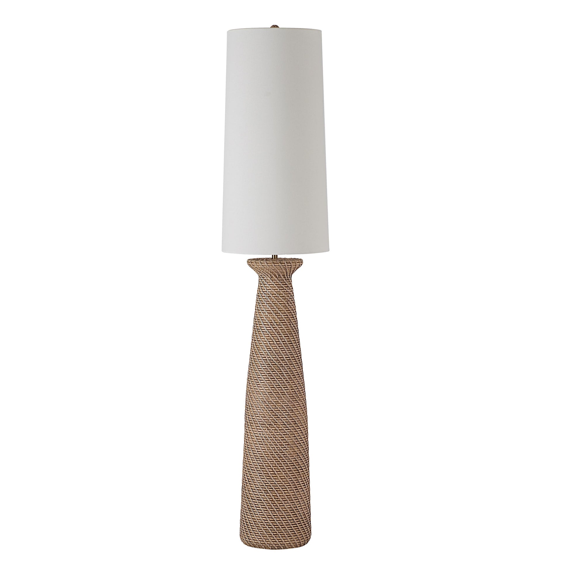 Nathalie 66.75" Floor Lamp, Cream Rattan-Floor Lamp-DECOROLALA