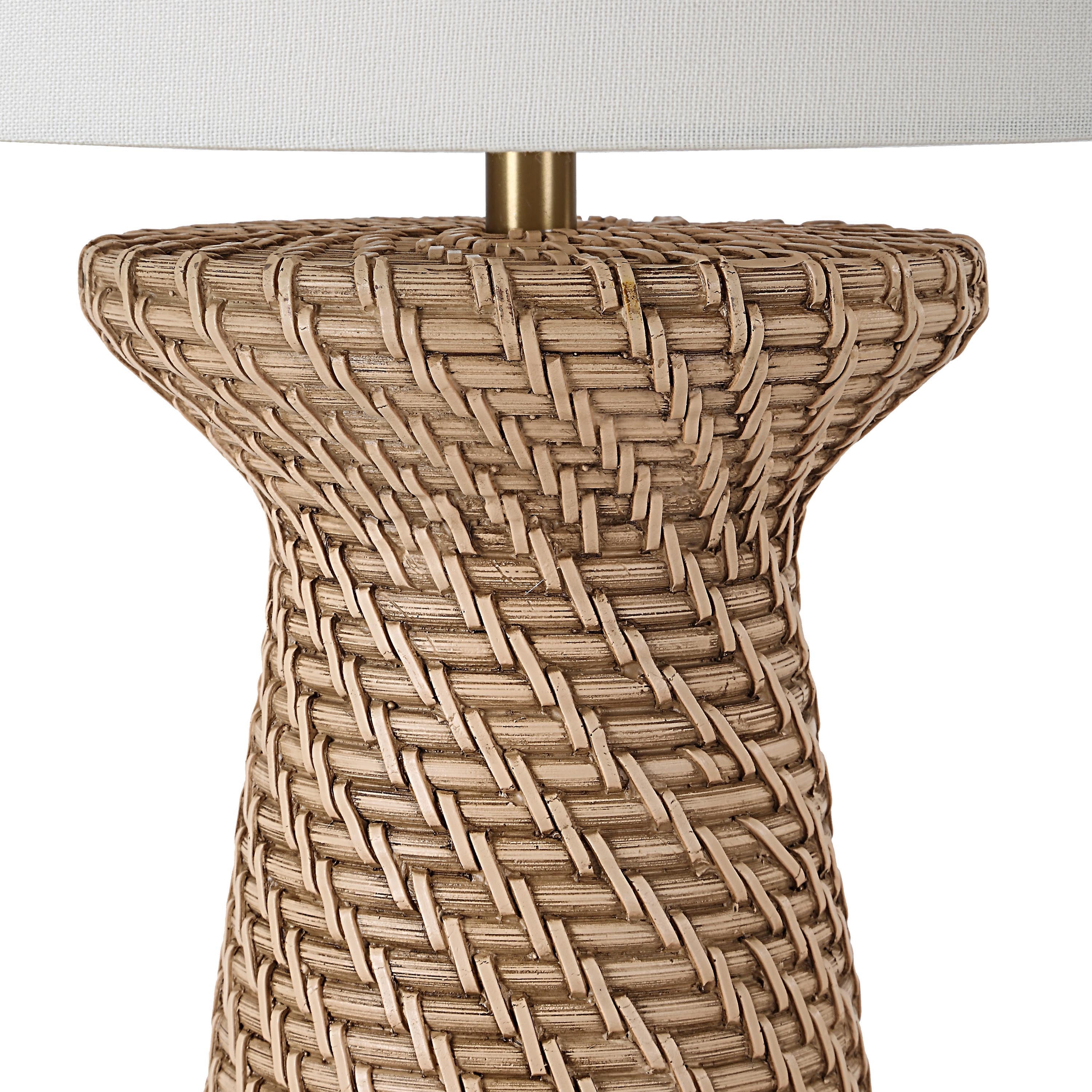 Nathalie 66.75" Floor Lamp, Cream Rattan-Floor Lamp-DECOROLALA