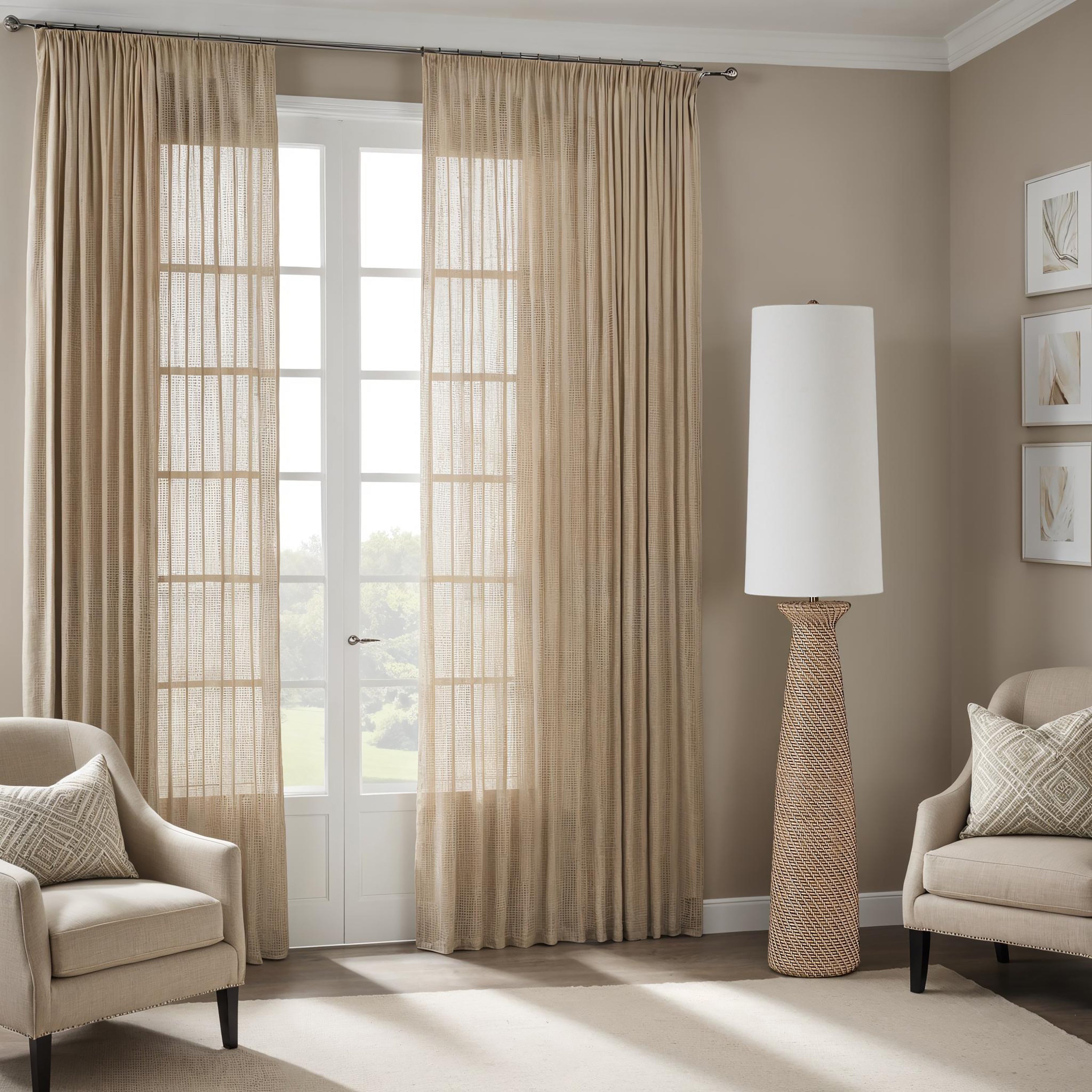 Nathalie 66.75" Floor Lamp, Cream Rattan-Floor Lamp-DECOROLALA