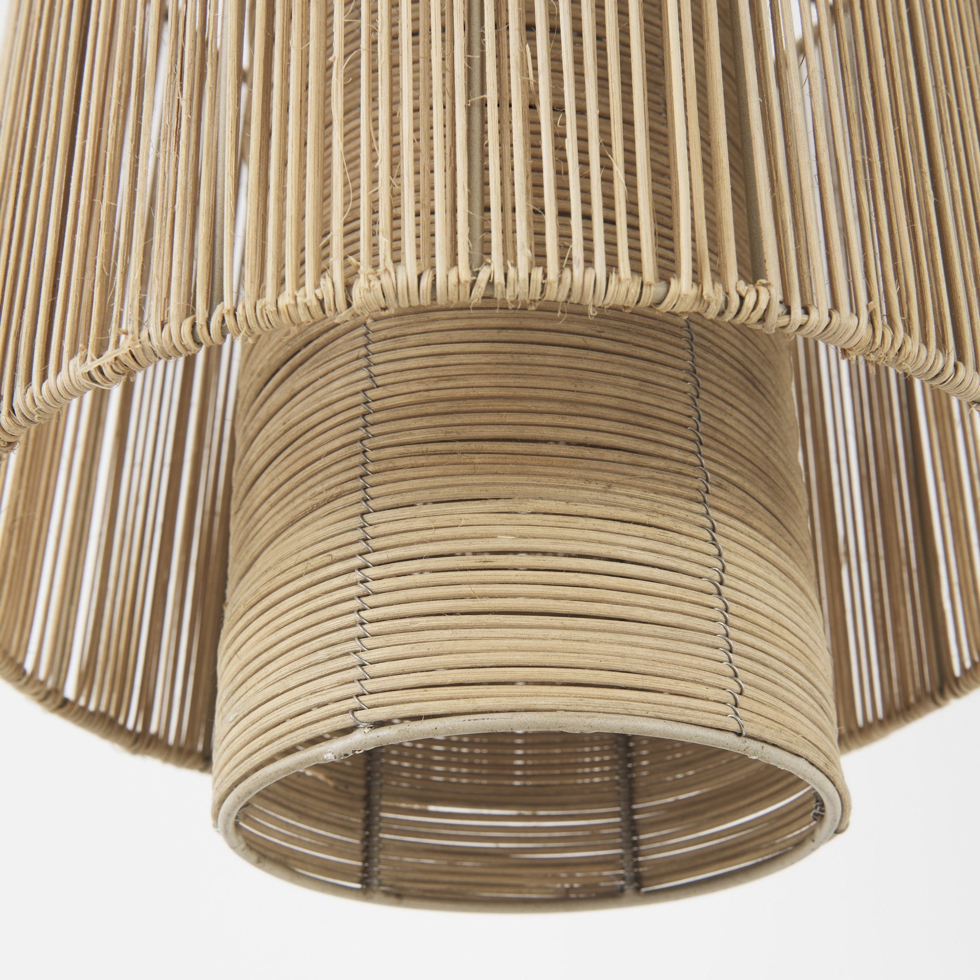 Natural Cane Cylindrical Hanging Pendant Light-Pendants-Hanging Lights-DECOROLALA