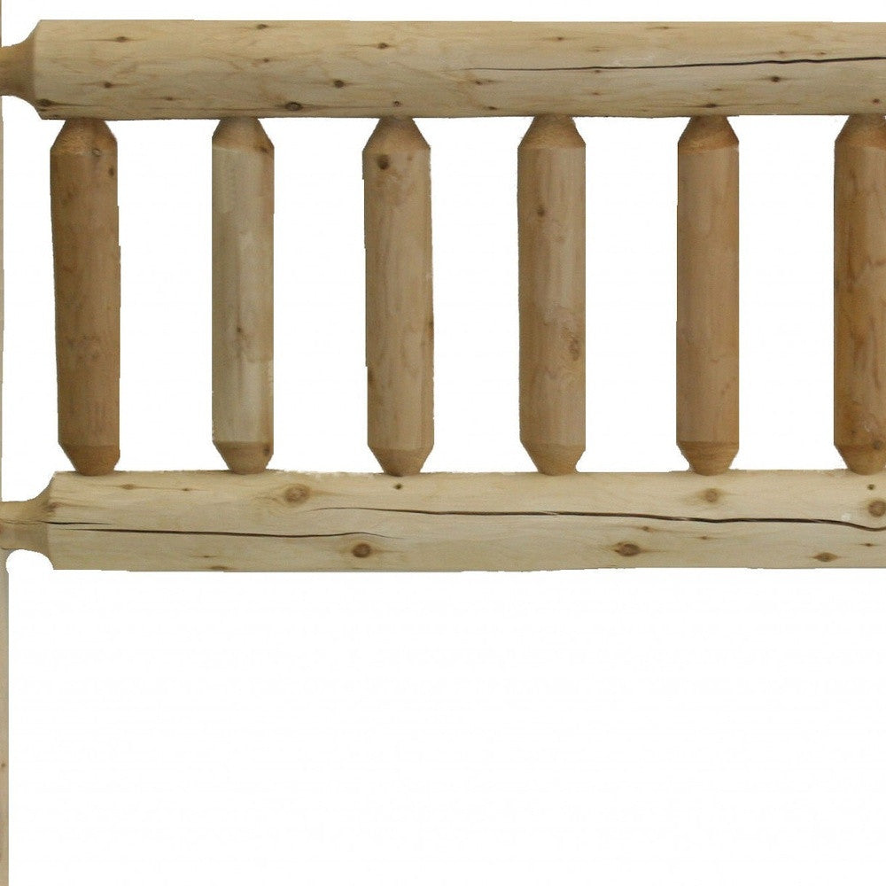 Natural Cedar Log Queen Headboard-Headboards-DECOROLALA