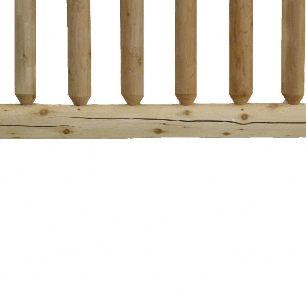 Natural Cedar Log Twin Headboard-Headboards-DECOROLALA