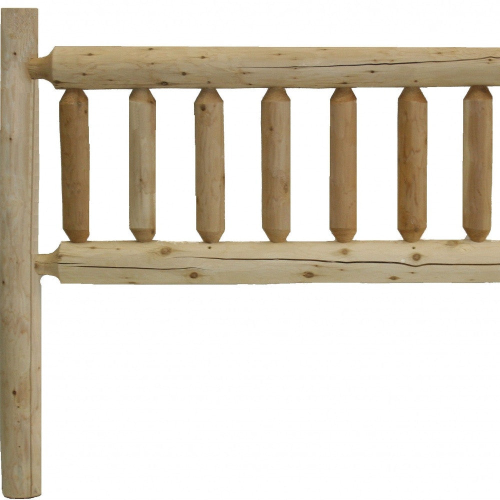 Natural Cedar Log Twin Headboard-Headboards-DECOROLALA