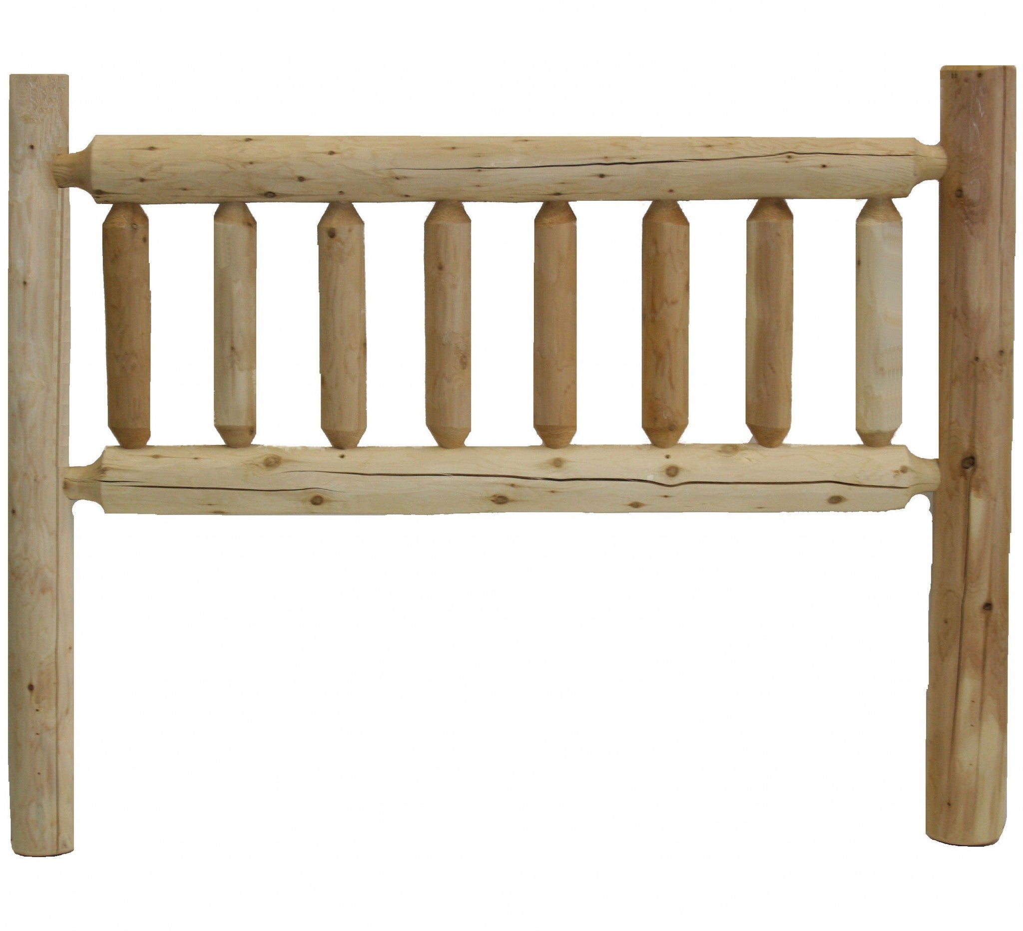 Natural Cedar Log Twin Headboard-Headboards-DECOROLALA