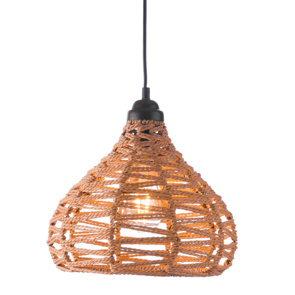 Natural Lantern Metal Dimmable Ceiling Light With Natural Shades-Chandeliers-DECOROLALA