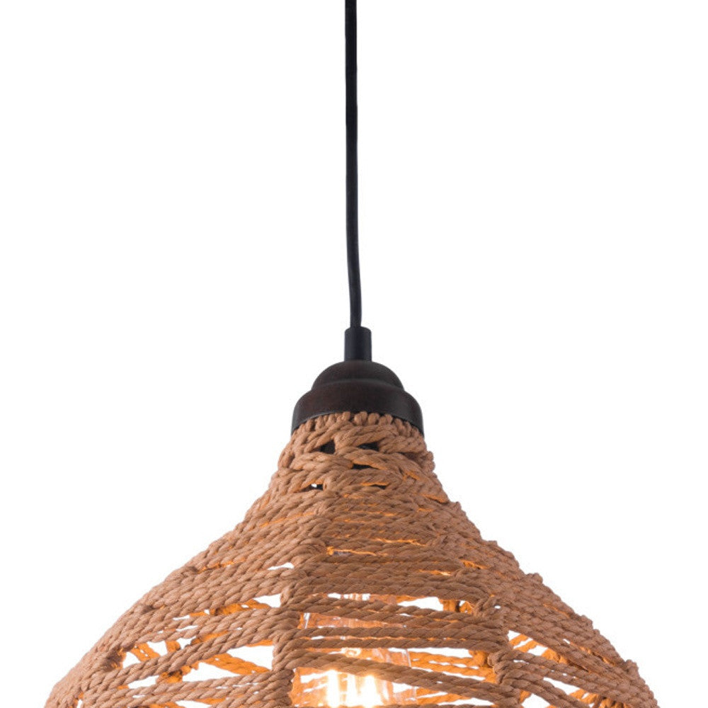 Natural Lantern Metal Dimmable Ceiling Light With Natural Shades-Chandeliers-DECOROLALA