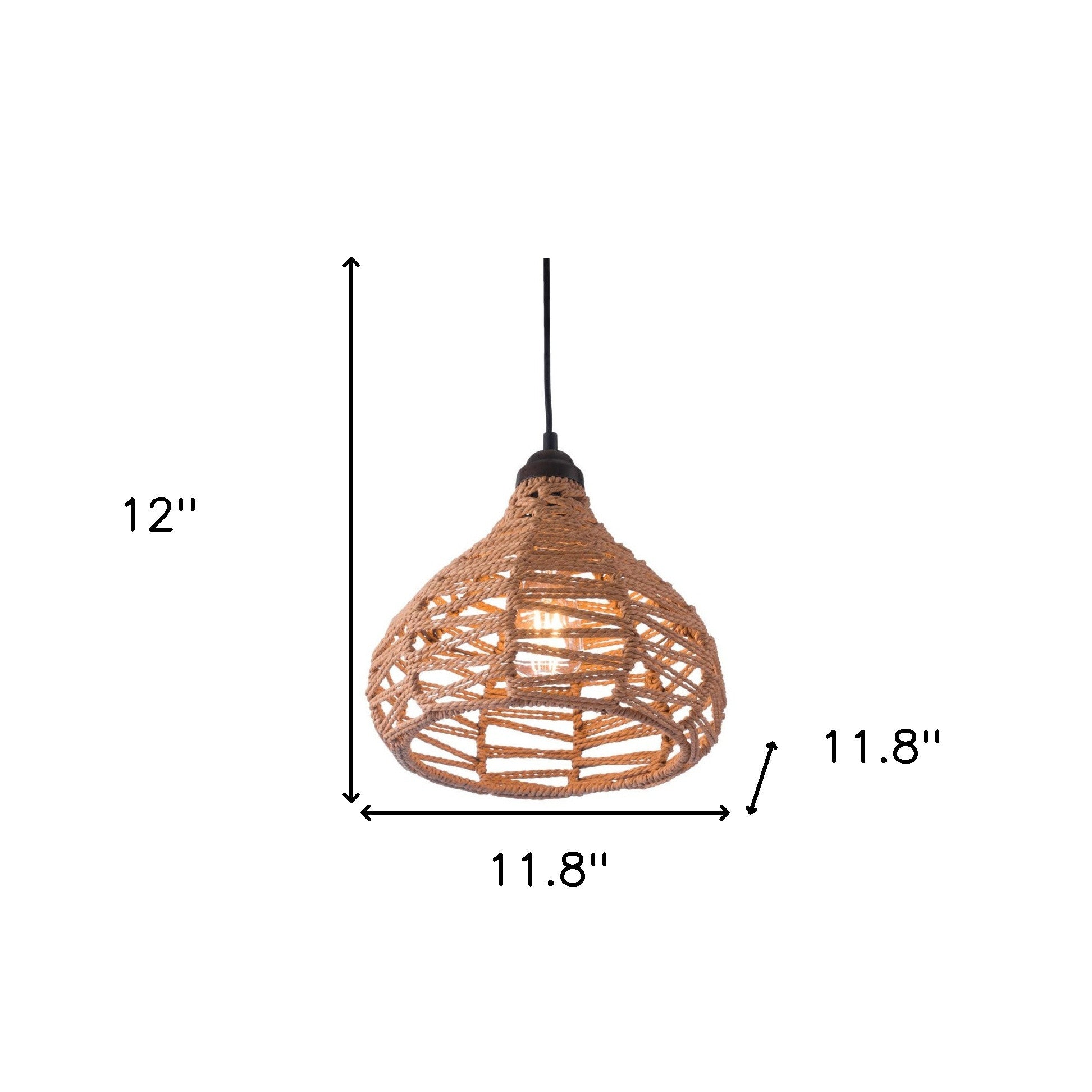 Natural Lantern Metal Dimmable Ceiling Light With Natural Shades-Chandeliers-DECOROLALA