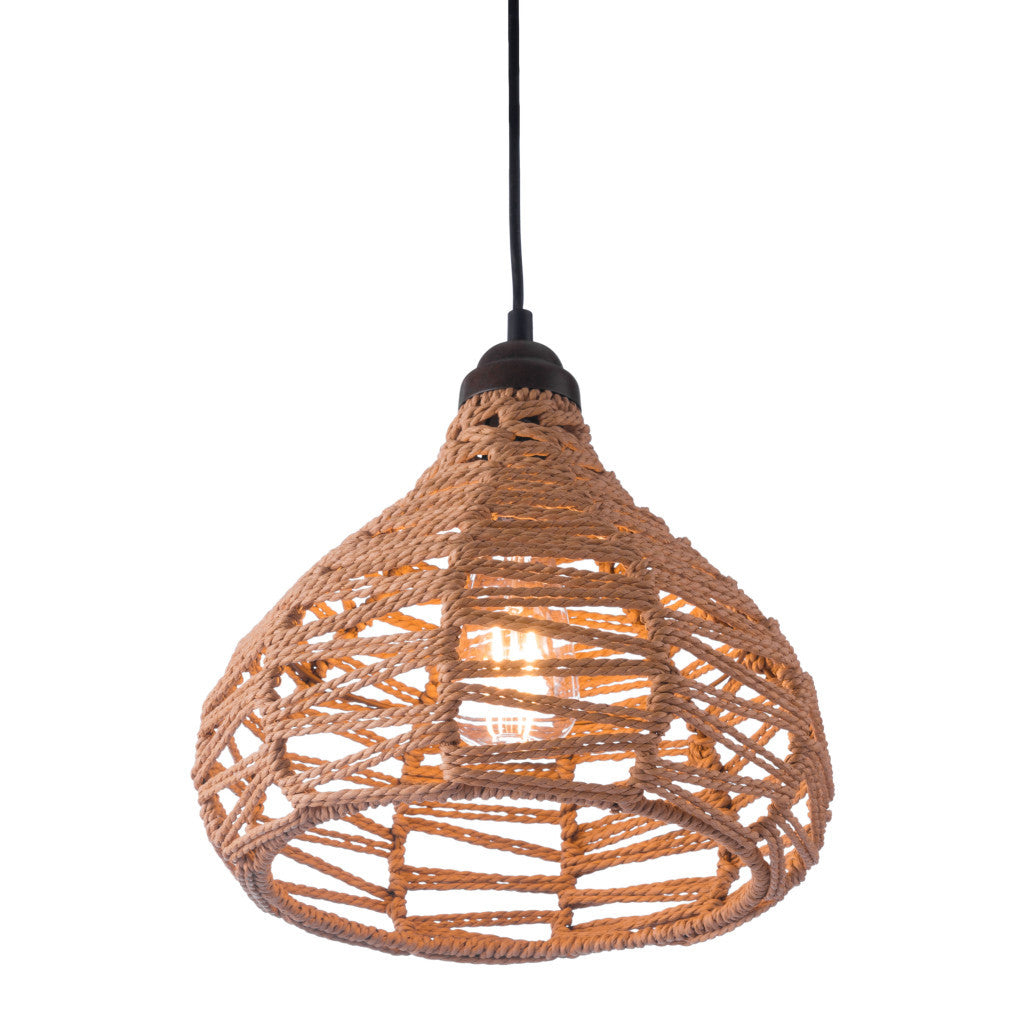 Natural Lantern Metal Dimmable Ceiling Light With Natural Shades-Chandeliers-DECOROLALA