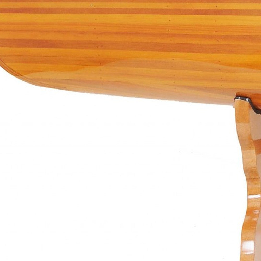Natural Solid Wood and Glass Canoe Coffee Table-Coffee Tables-DECOROLALA