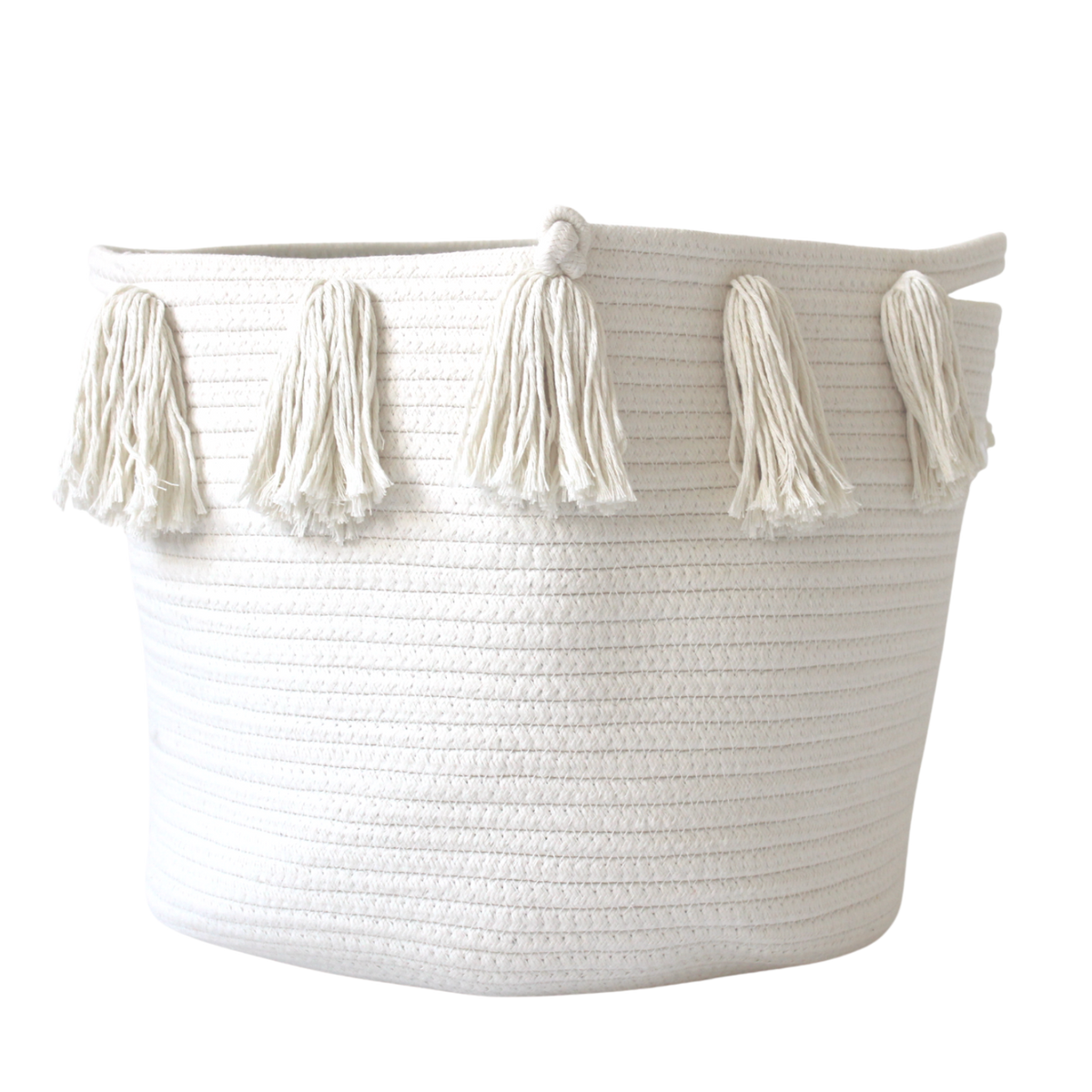 Natural Tassel Basket - Large-Baskets-DECOROLALA