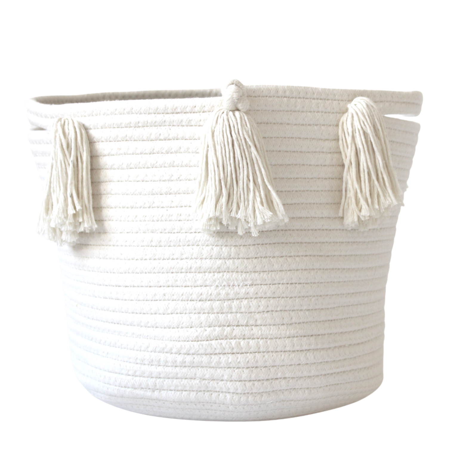Natural Tassel Basket - Medium-Basket-DECOROLALA