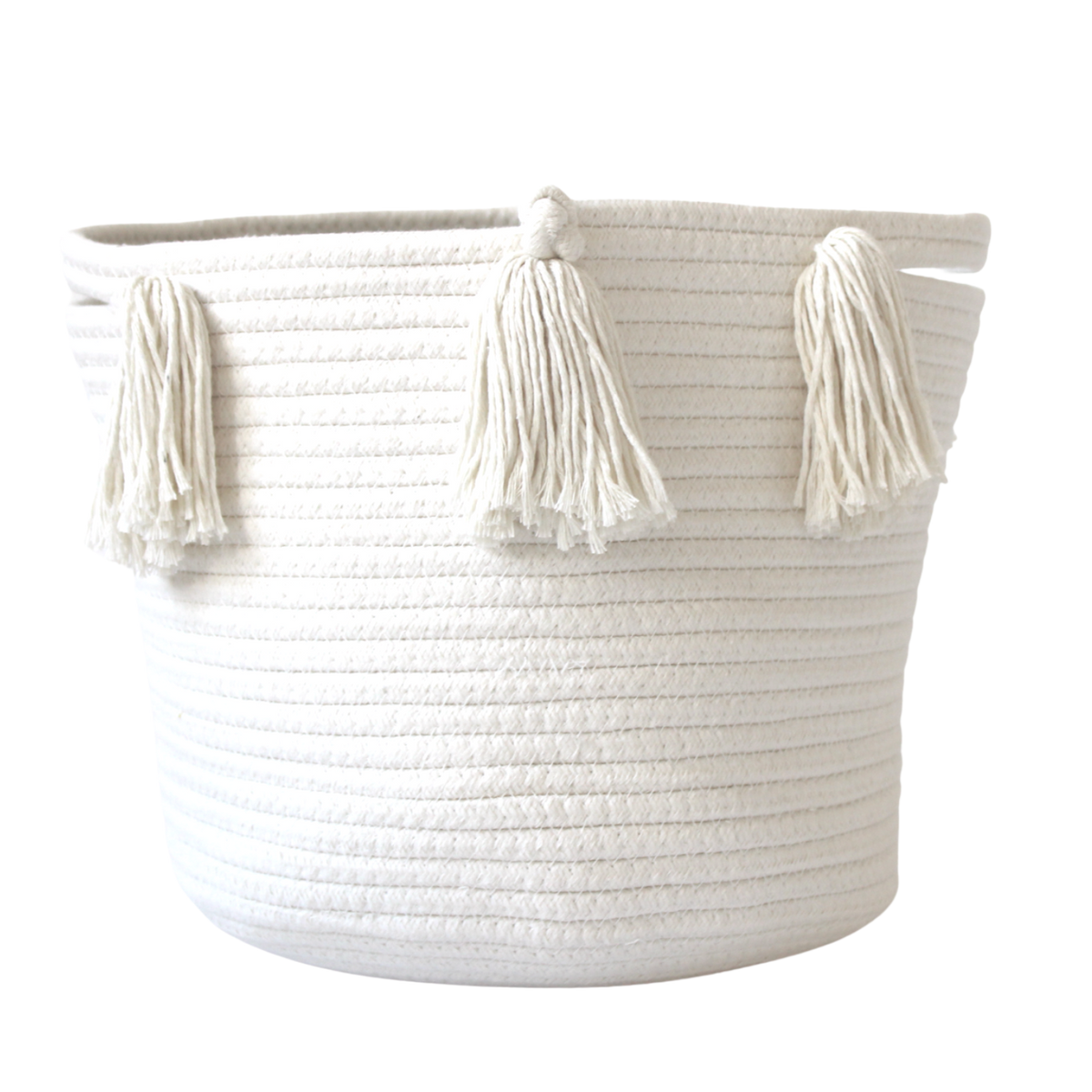 Natural Tassel Basket - Medium-Baskets-DECOROLALA