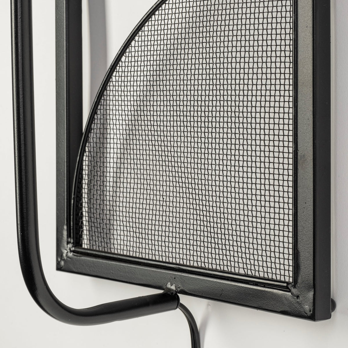 Navin 10x46.5 Black Metal Body White Fabric Shade Rectangular Wall Sconce-Wall Sconces-DECOROLALA
