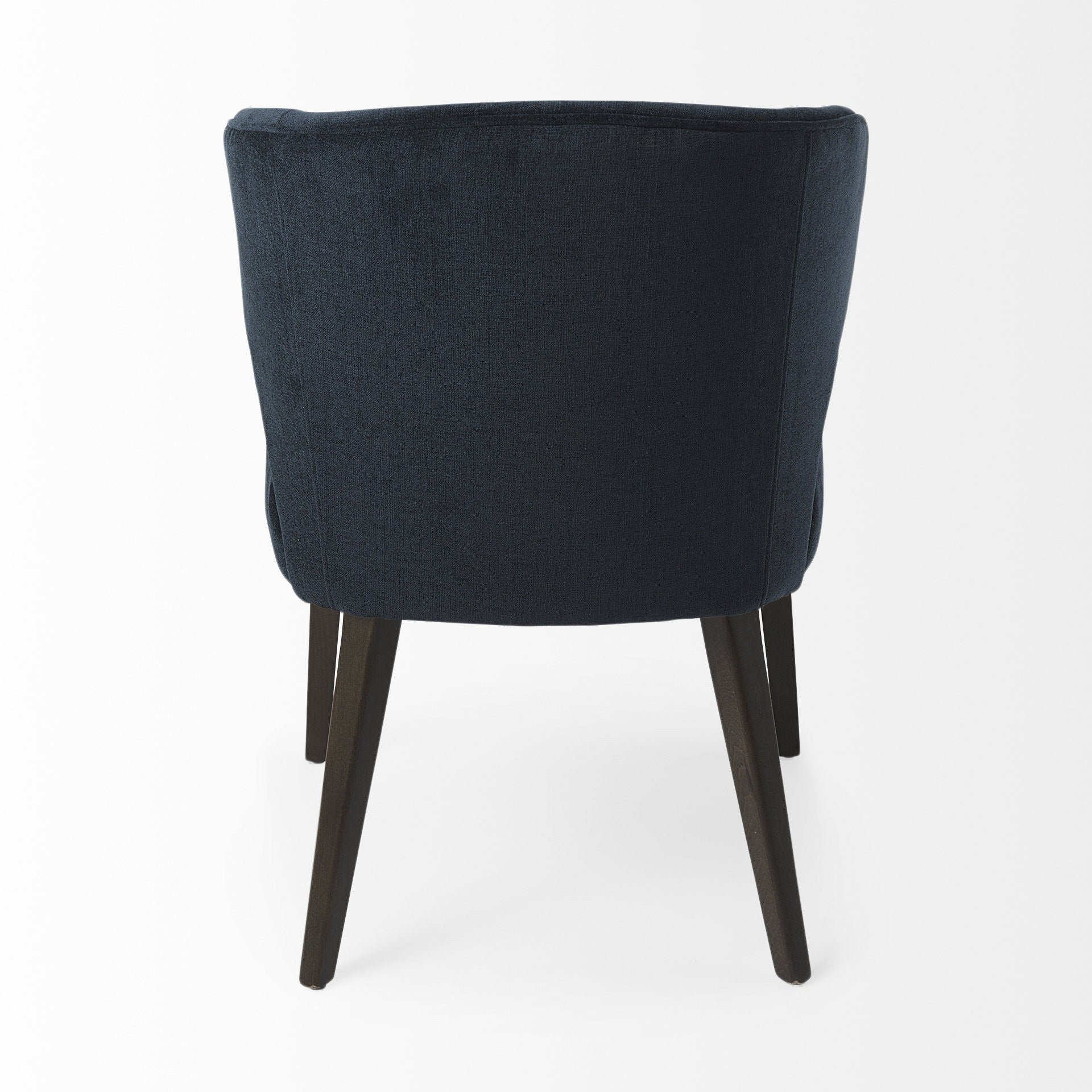 Navy Blue And Black Wingback Dining Side Chair-Dining Chairs-DECOROLALA