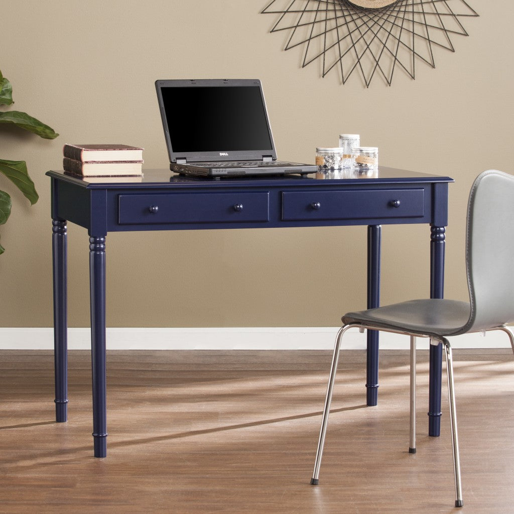 Navy Blue Writing Desk-Desks-DECOROLALA
