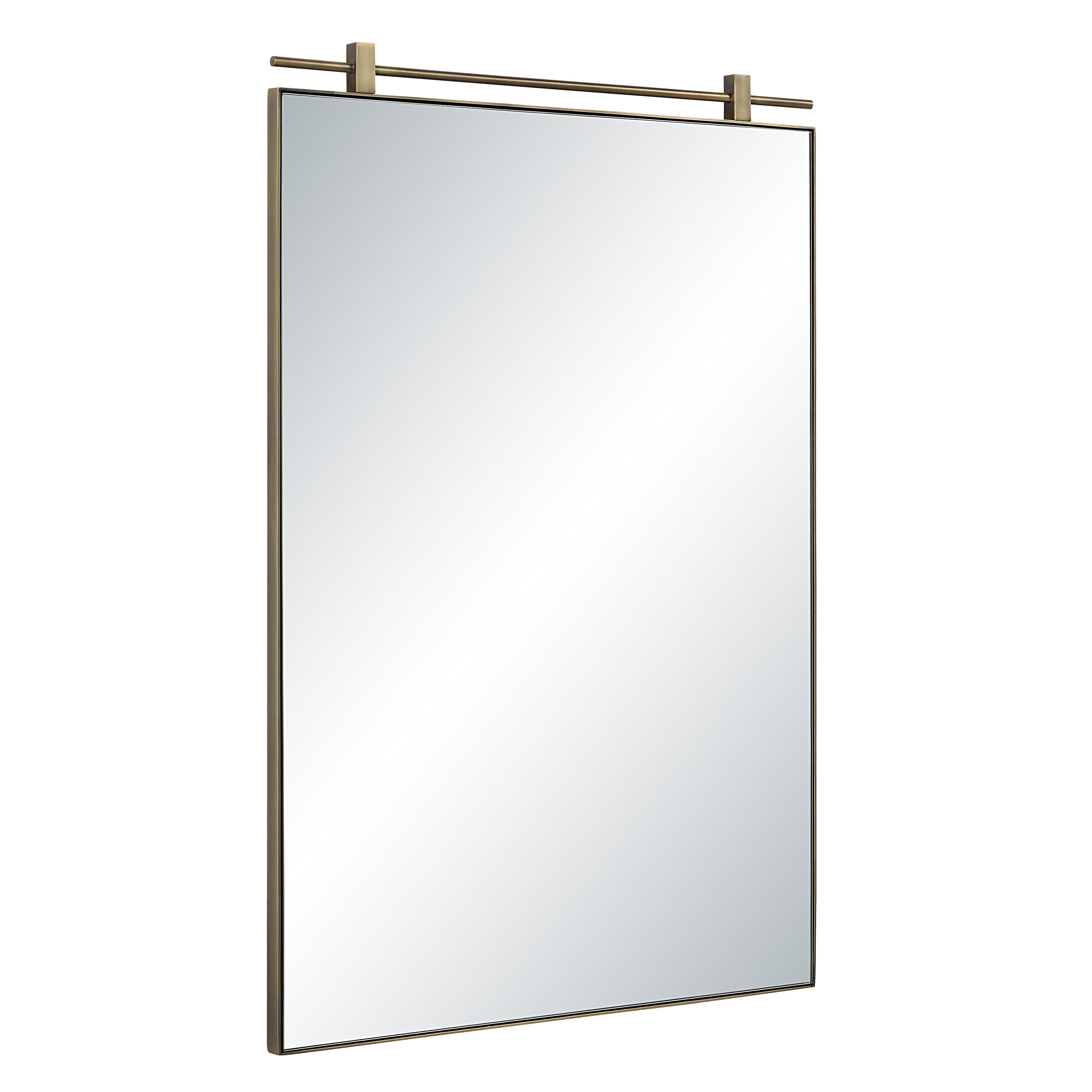 Neem 36" H x 24" W Wall Mirror, Yellow-Mirror-DECOROLALA