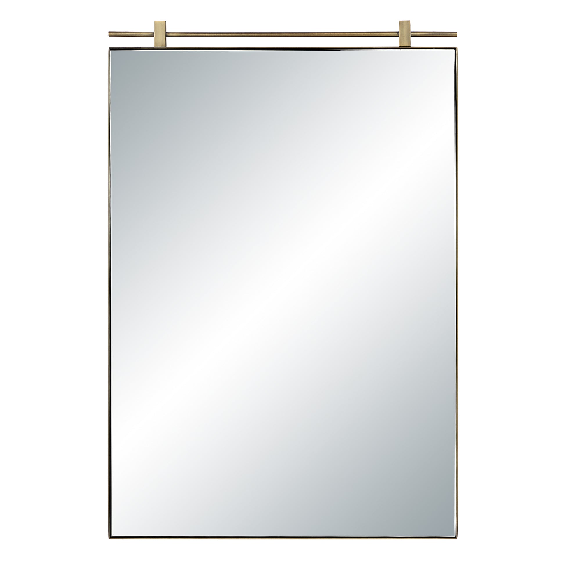 Neem 36" H x 24" W Wall Mirror, Yellow-Mirror-DECOROLALA
