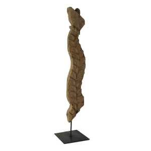 Negundo III Brown Mango Wood Decor Object - 6" x 7"-Objects-DECOROLALA