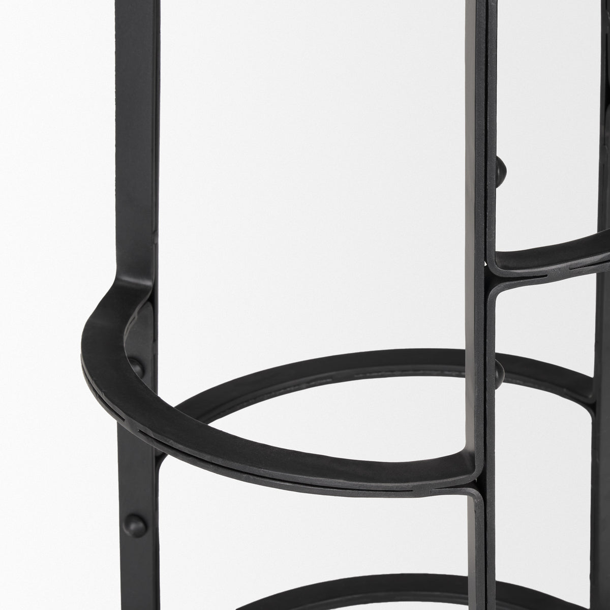 Neo 26.3" Seat Height Brown Wood Seat Black Metal Frame Stool-Bar Stools-DECOROLALA