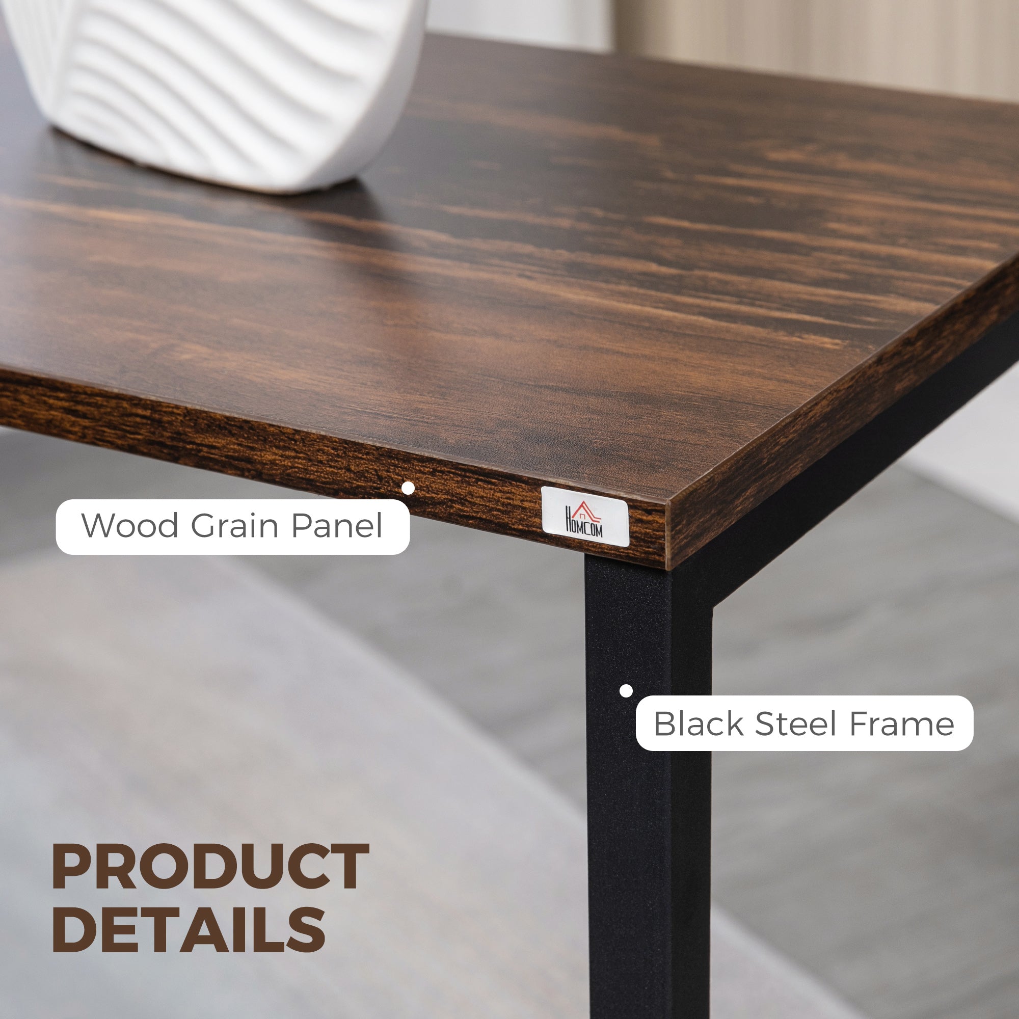 Nesting Coffee Table Set of 3 - Rustic Brown C-Shaped-Home Furnishings > Living Room Furniture > Side¬†Tables-DECOROLALA