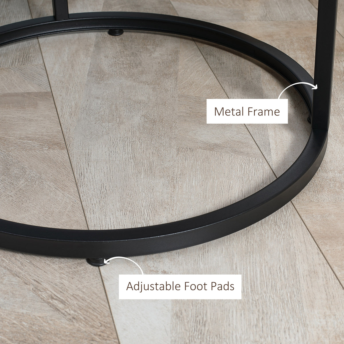 Nesting Coffee Tables Set of 2 - 29" Round Rustic Brown-Home Furnishings > Living Room Furniture > Coffee Tables-DECOROLALA