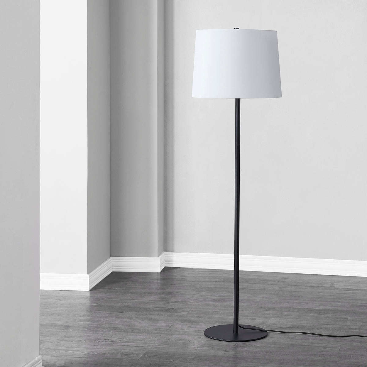 Nevin 61.8" Floor Lamp, Matte Black-Floor Lamps-DECOROLALA
