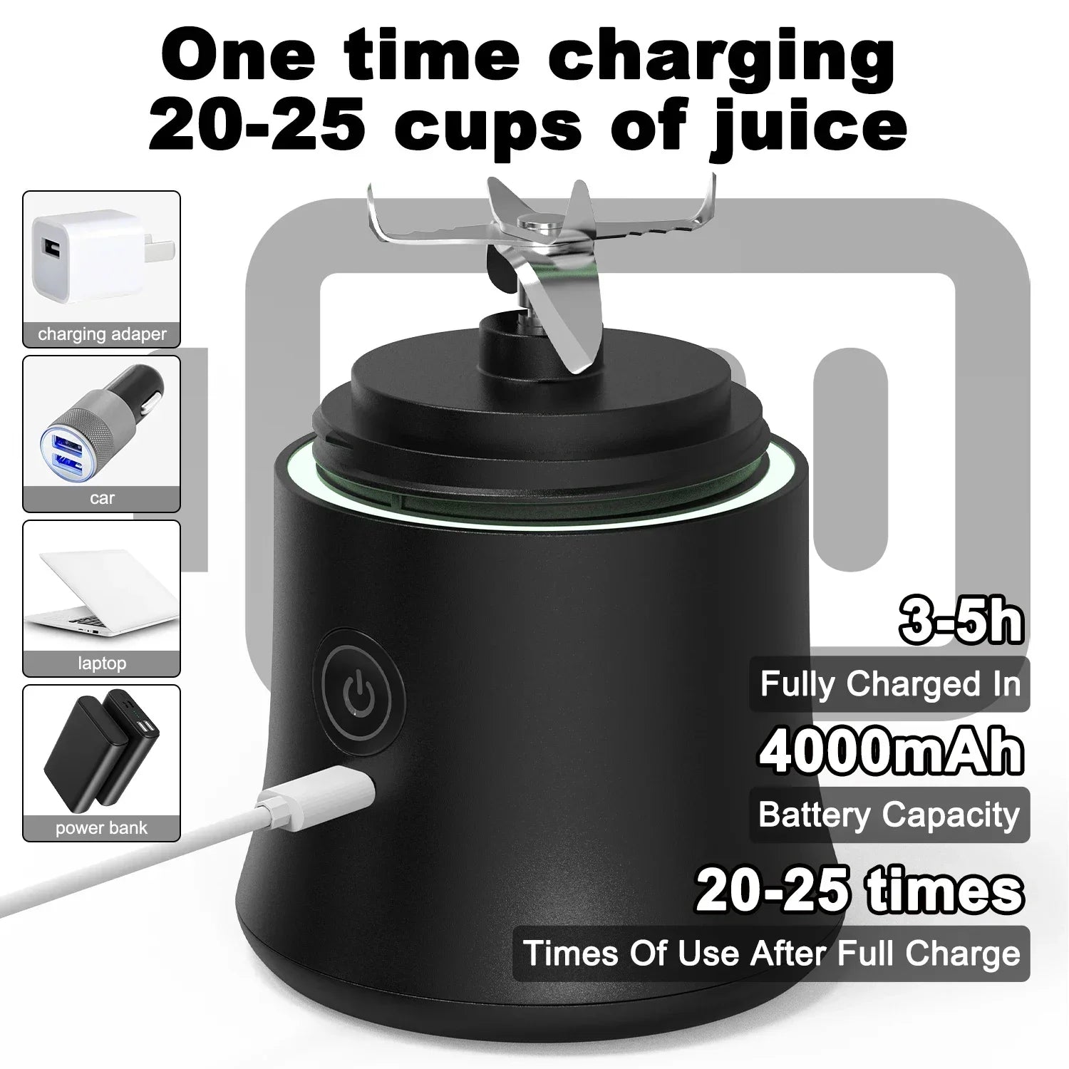 Portable USB Rechargeable Mini Blender