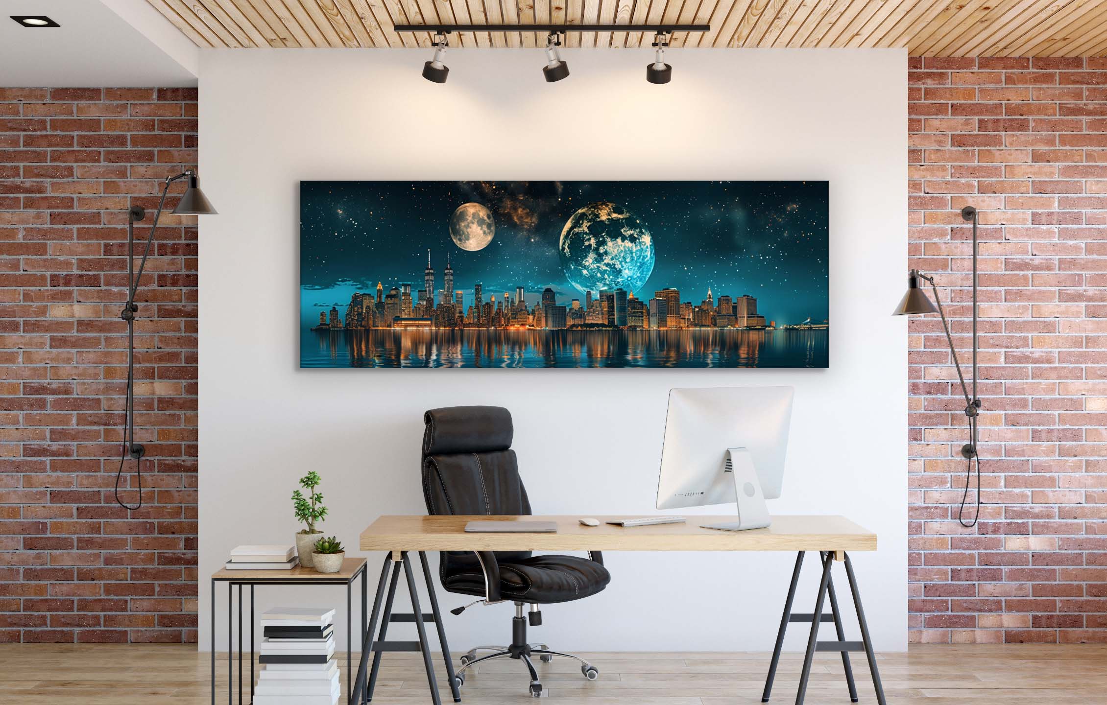 New York Circa 2111 Canvas Print 72x24-Print-DECOROLALA