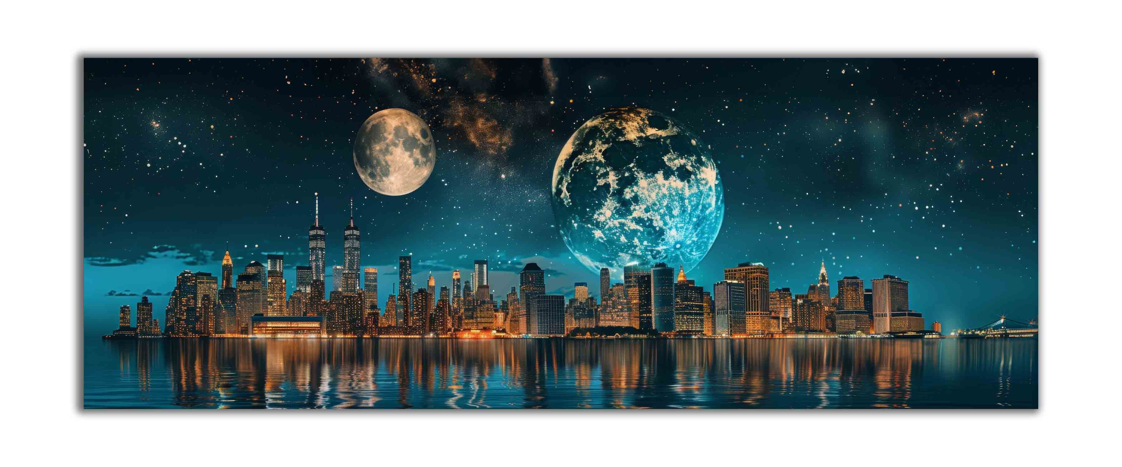 New York Circa 2111 Canvas Print 72x24-Print-DECOROLALA