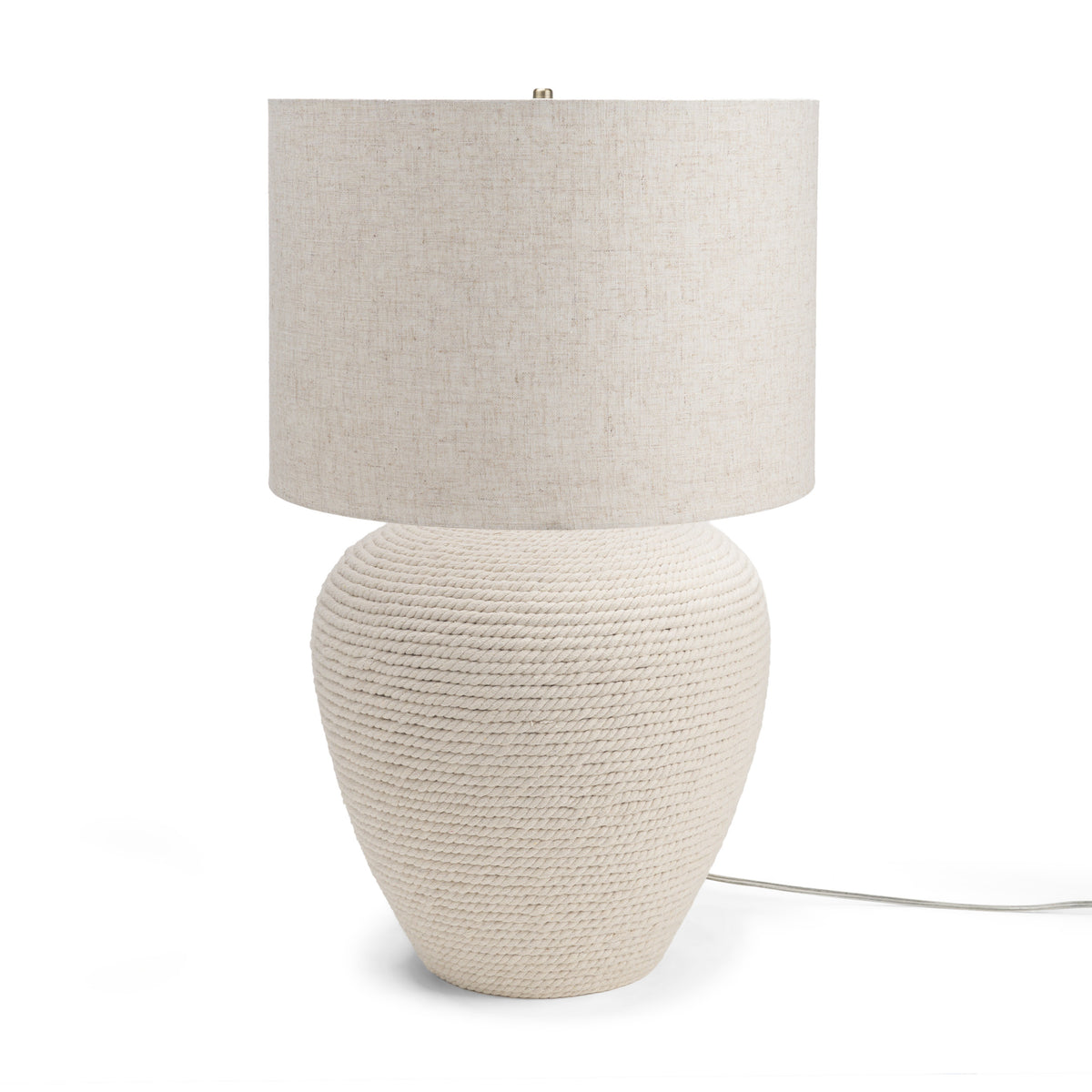 Newport Woven Rope Table Lamp-Table Lamps-DECOROLALA