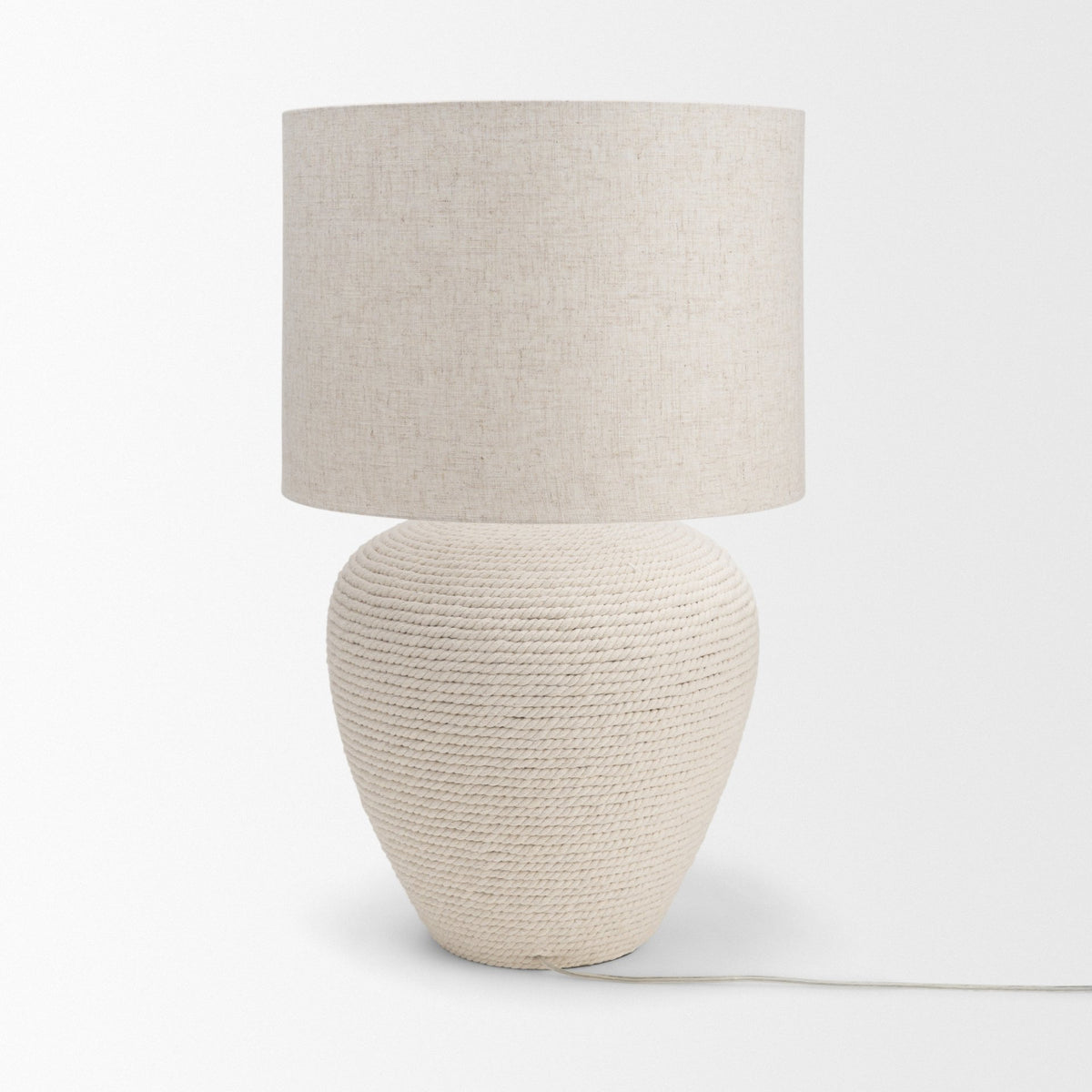 Newport Woven Rope Table Lamp-Table Lamps-DECOROLALA