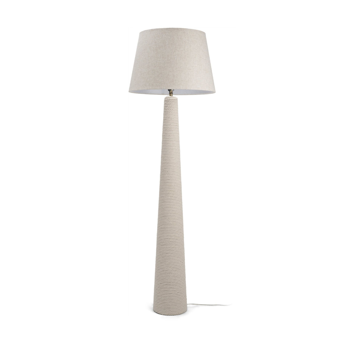 Newport Woven Rope Tapered Base Floor Lamp-Floor Lamps-DECOROLALA