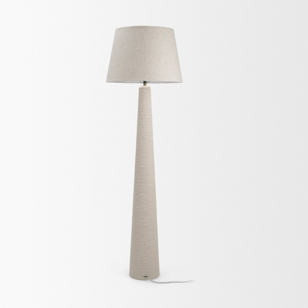Newport Woven Rope Tapered Base Floor Lamp-Floor Lamps-DECOROLALA