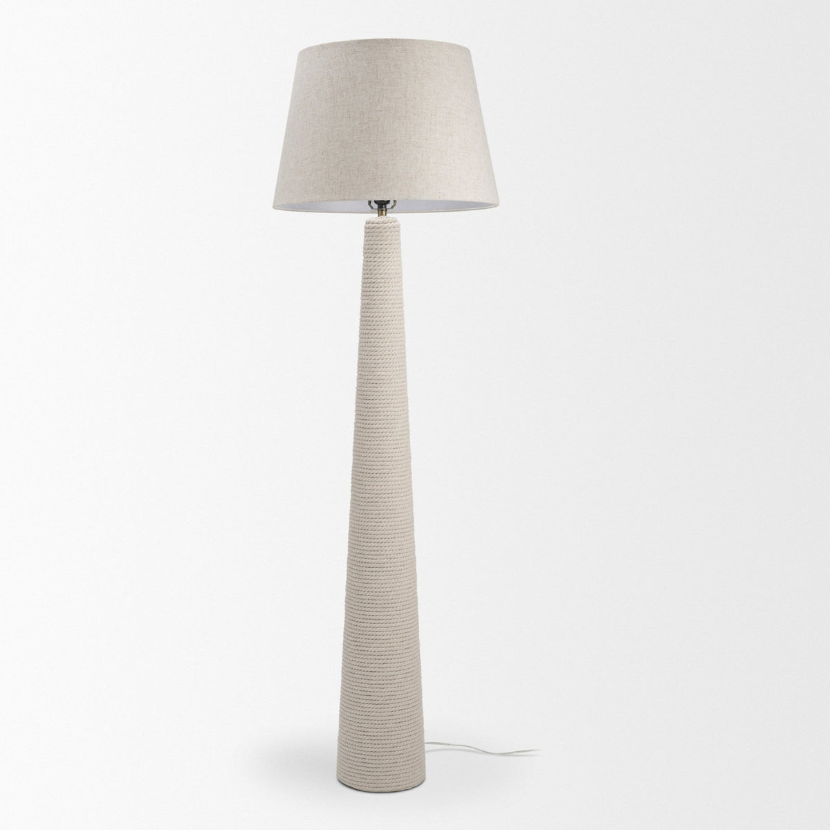 Newport Woven Rope Tapered Base Floor Lamp-Floor Lamps-DECOROLALA