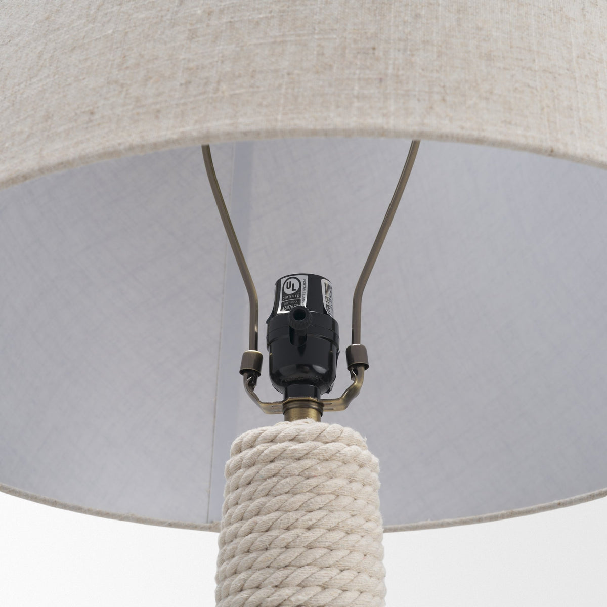 Newport Woven Rope Tapered Base Floor Lamp-Floor Lamps-DECOROLALA