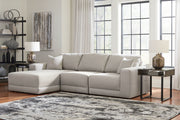 Next-Gen Gaucho 3-Pc Sectional - Gray Faux Leather-Stationary Sectionals-DECOROLALA