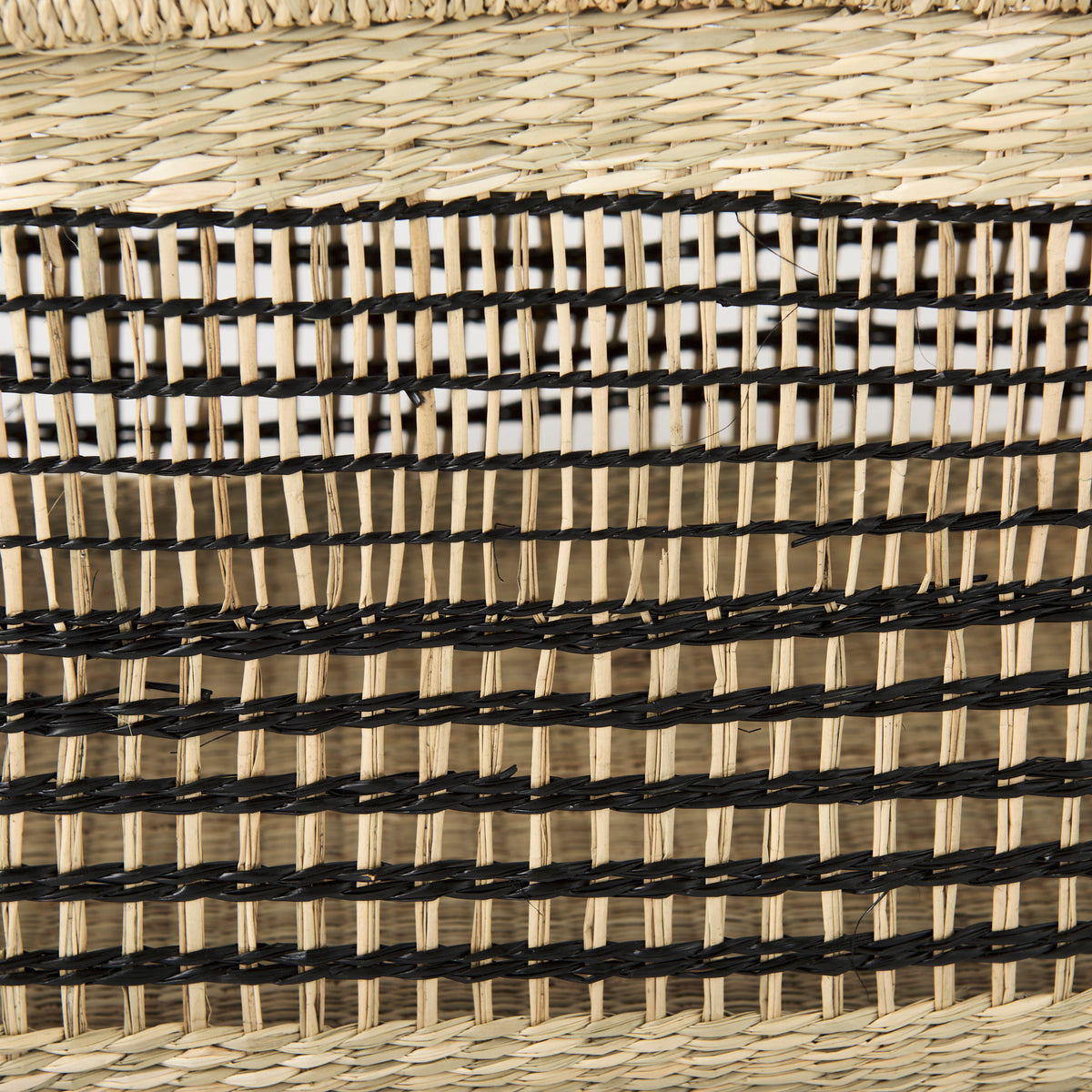 Nia Seagrass Rectangular Baskets with Handles - Set of 2 Light Brown-Decorative Baskets-DECOROLALA