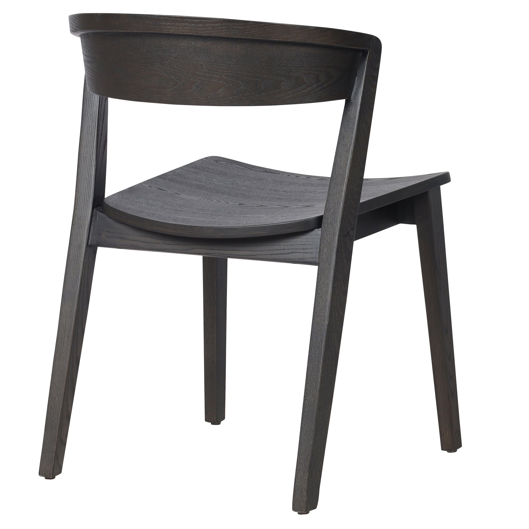 Nicco Mid-Century Modern Dining Chair - Mocha Ash Wood-DECOROLALA