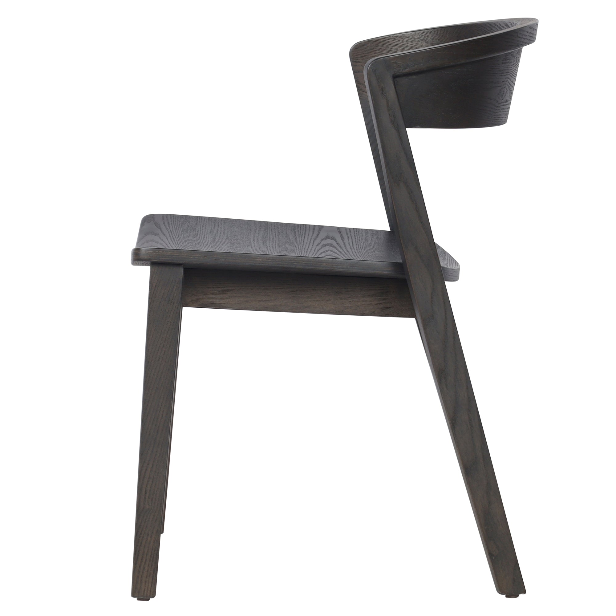 Nicco Mid-Century Modern Dining Chair - Mocha Ash Wood-DECOROLALA