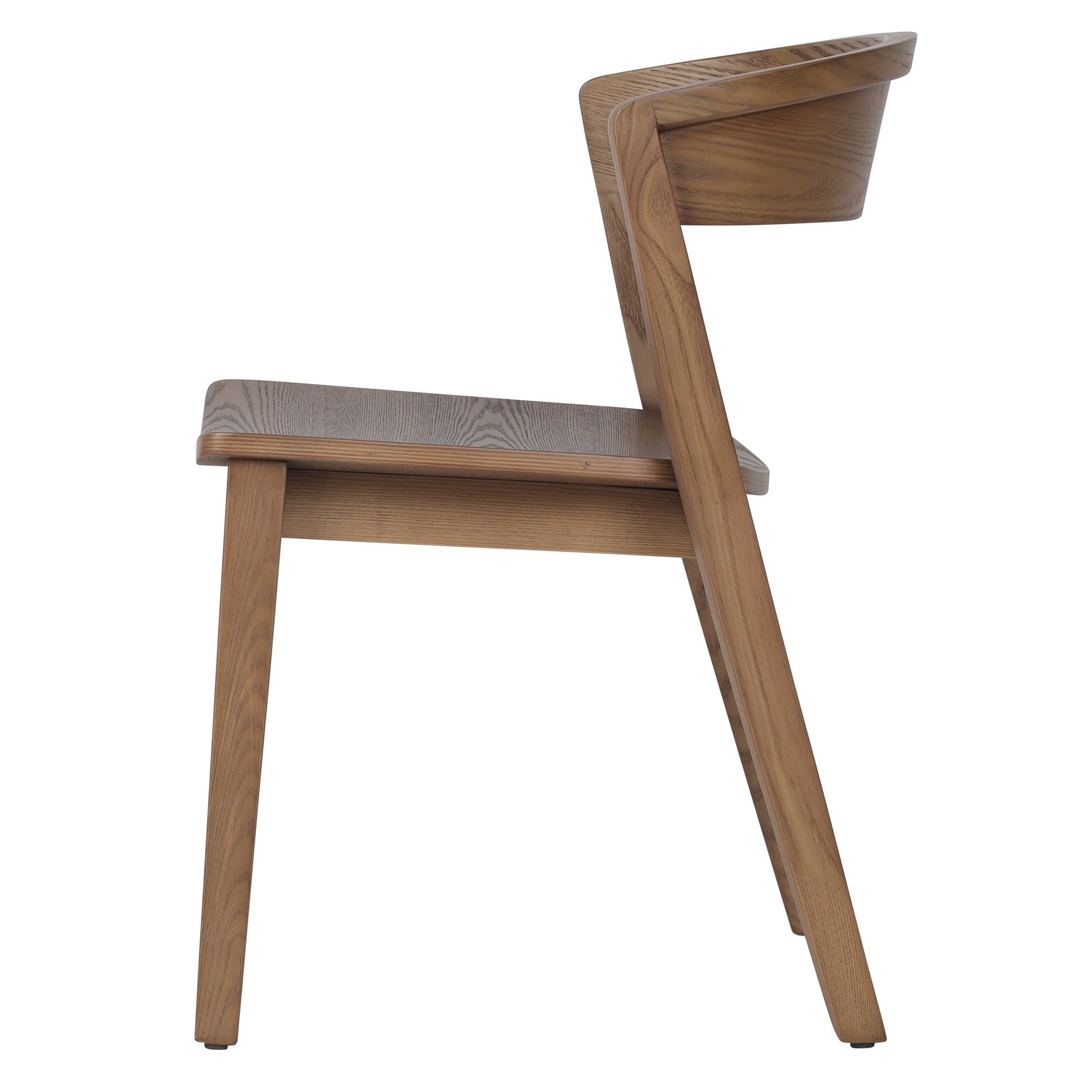 Nicco Mid-Century Modern Dining Chair - Walnut Solid Wood-DECOROLALA